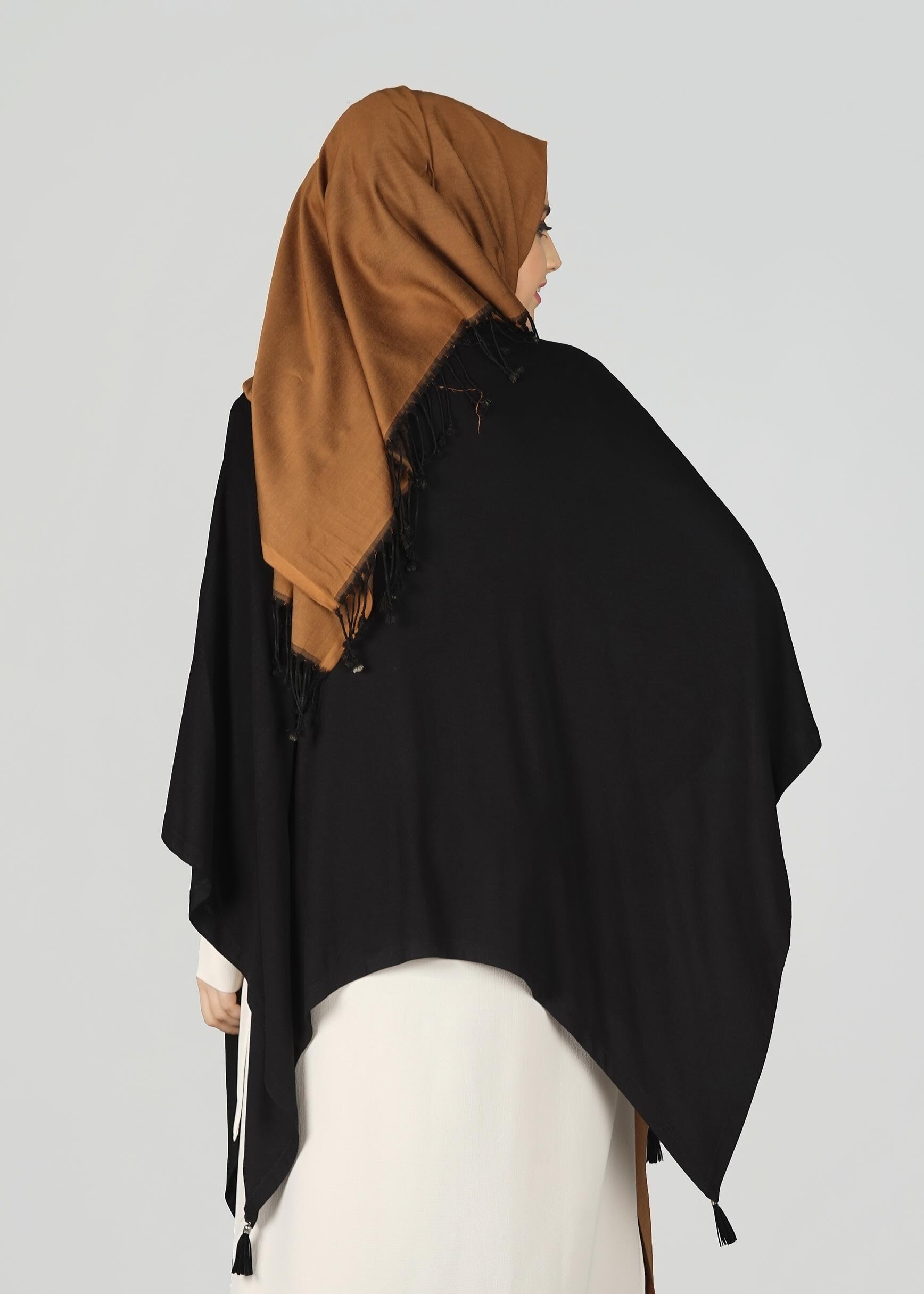 Tesettür giyim SİYAH ASİMETRİK KESİM TUNİK 4841