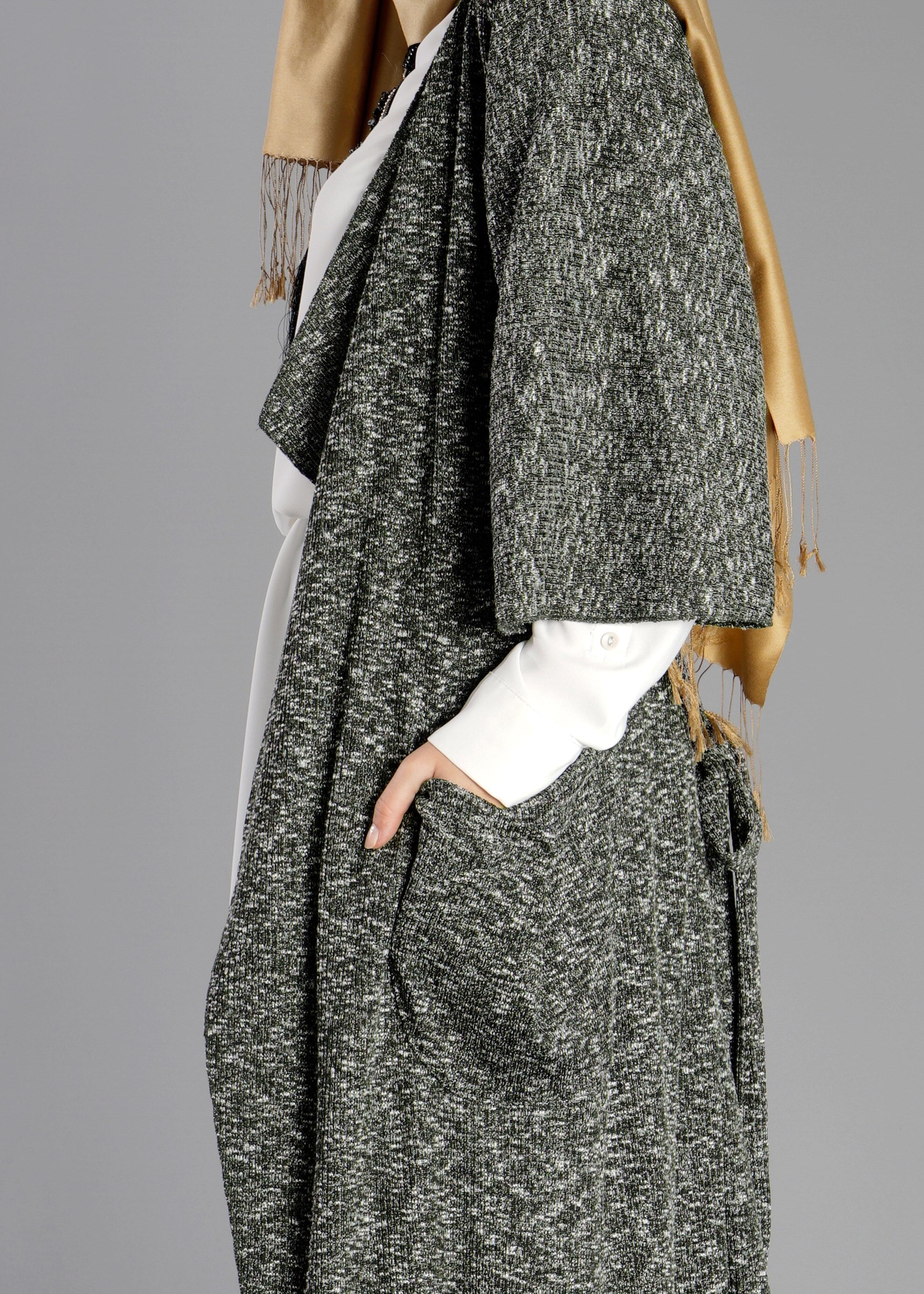 Tesettür giyim HAKİ 4843 TUNİK