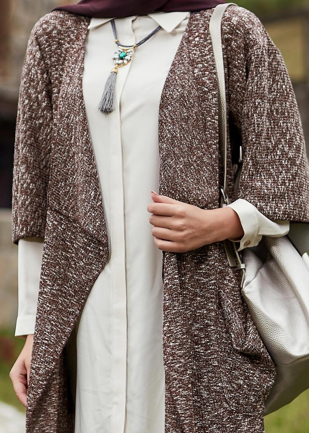 Tesettür giyim TURUNCU 4843 TUNİK