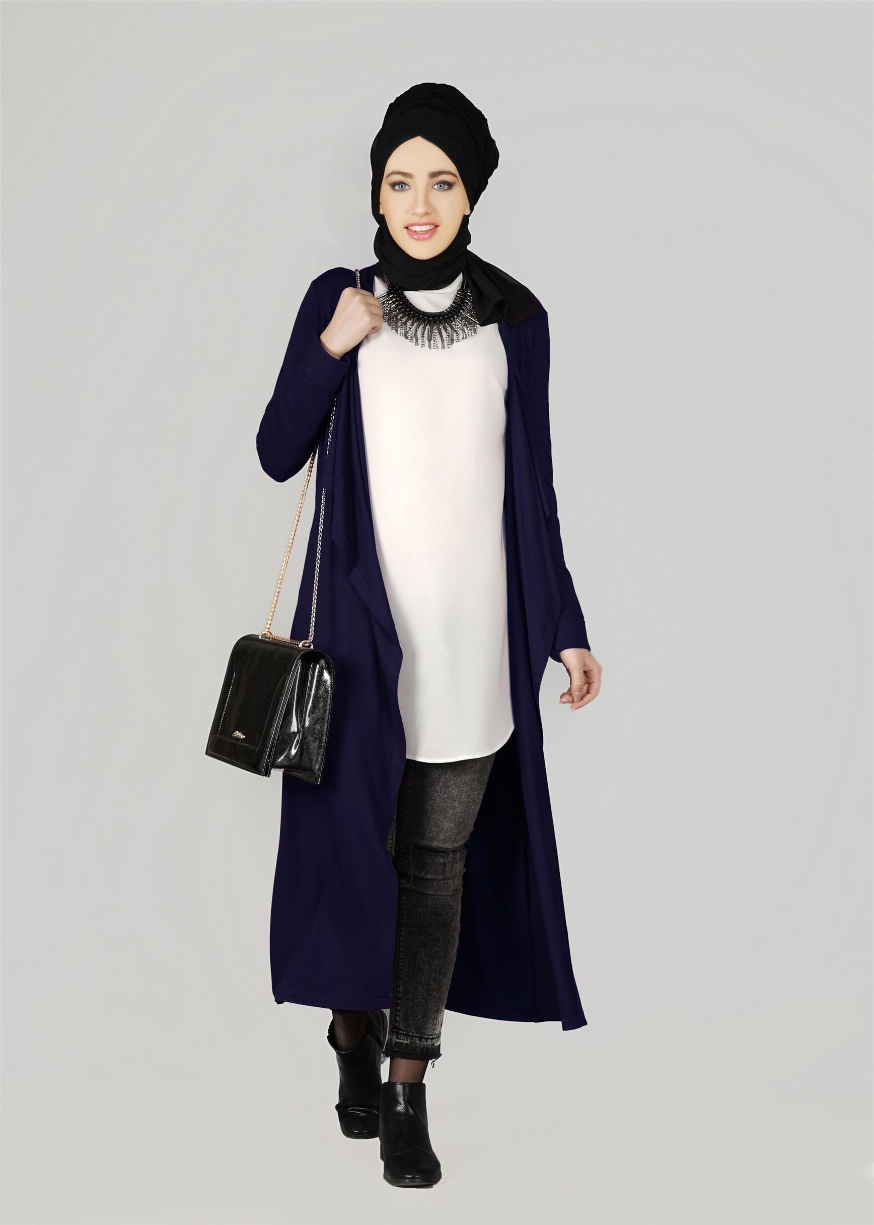 Tesettür giyim LACİVERT 4853 TUNİK