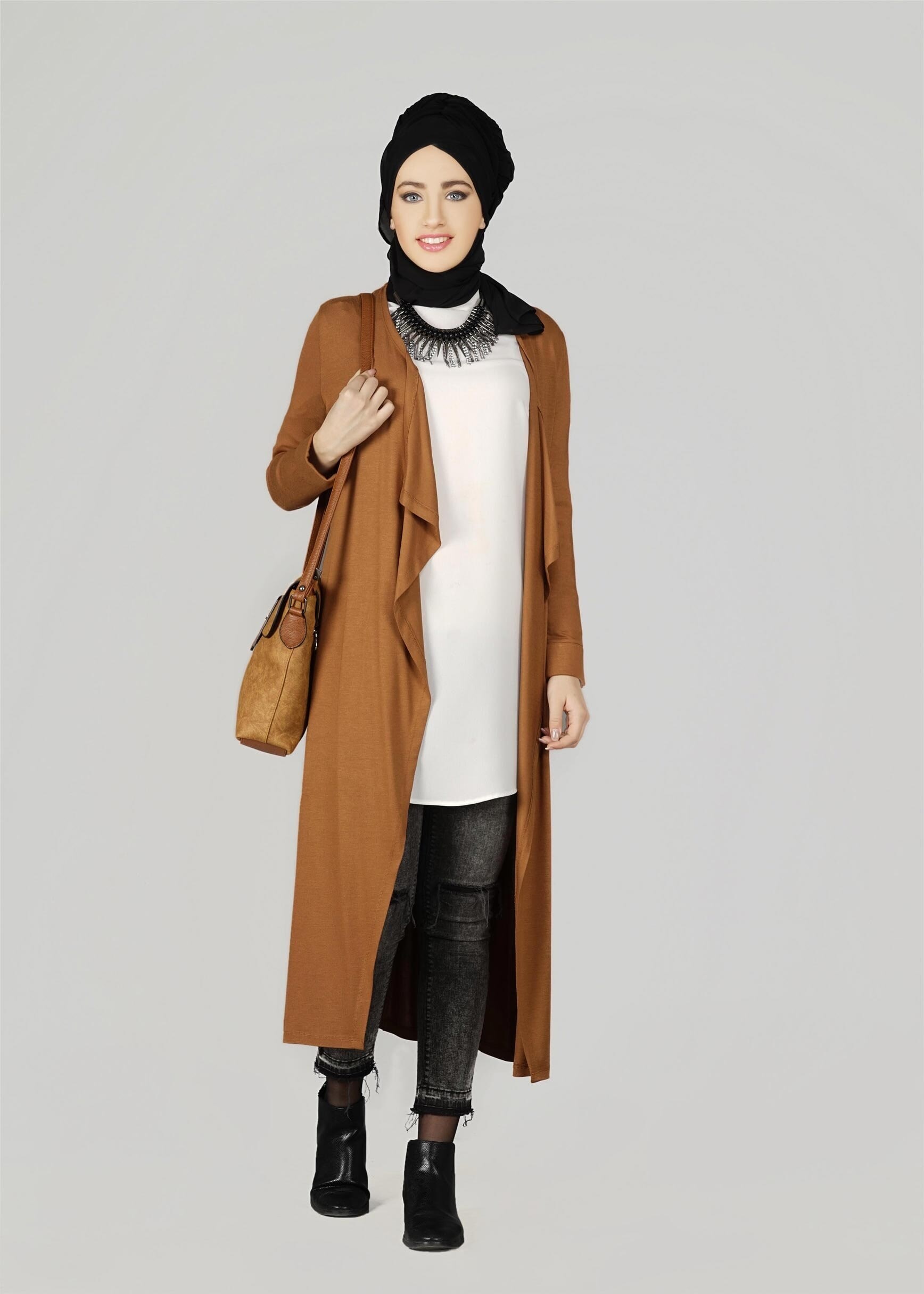 Tesettür giyim KAHVE 4853 TUNİK