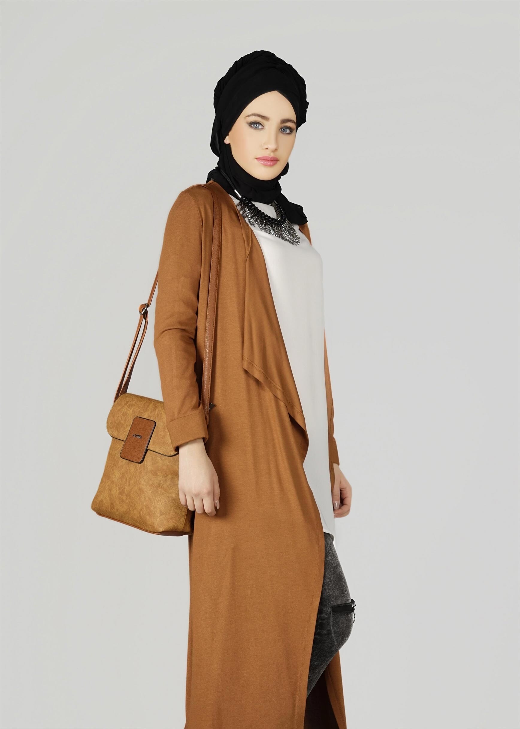 Tesettür giyim KAHVE 4853 TUNİK