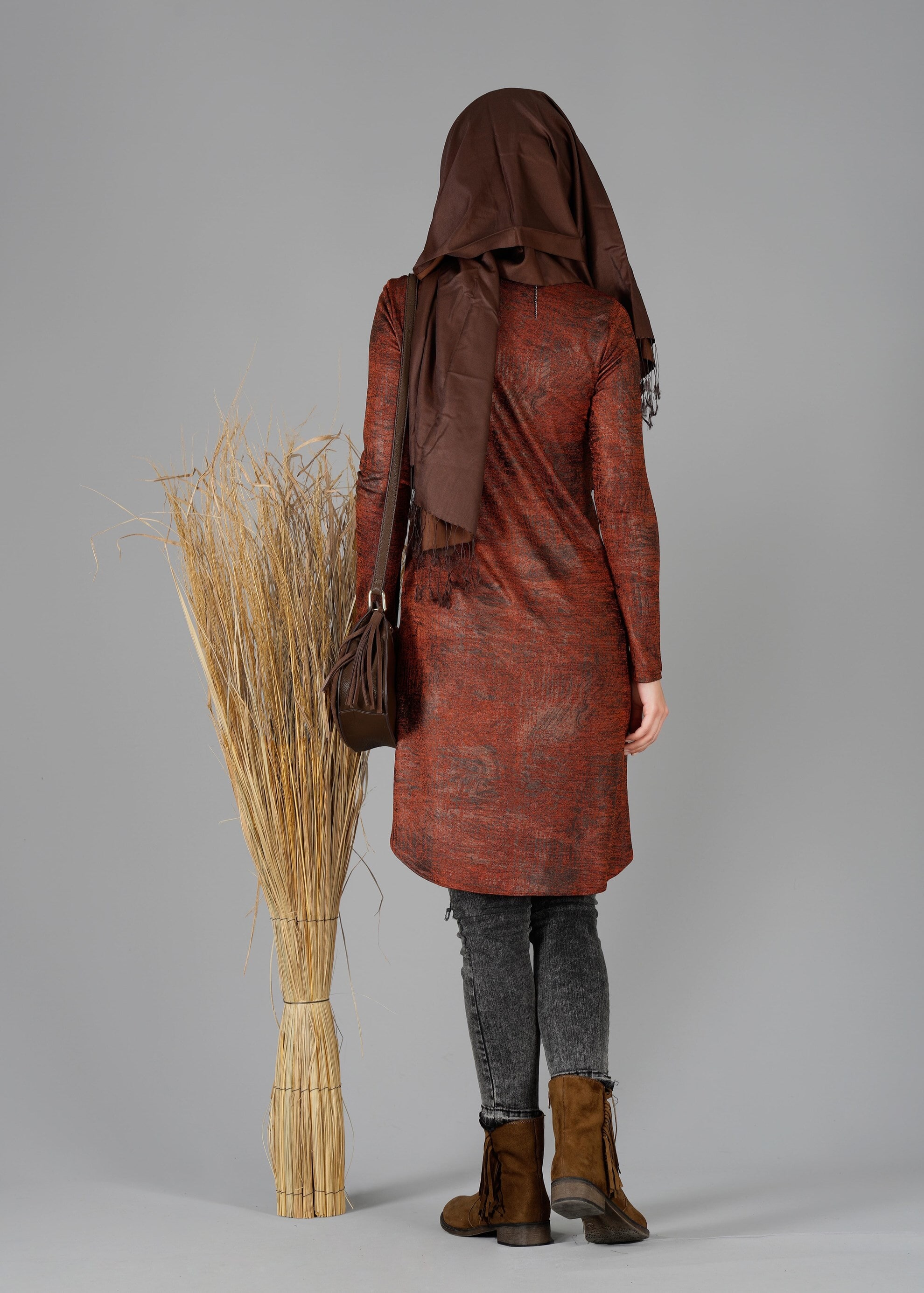 Tesettür giyim BAKIR / BRONZ 4858 TUNİK