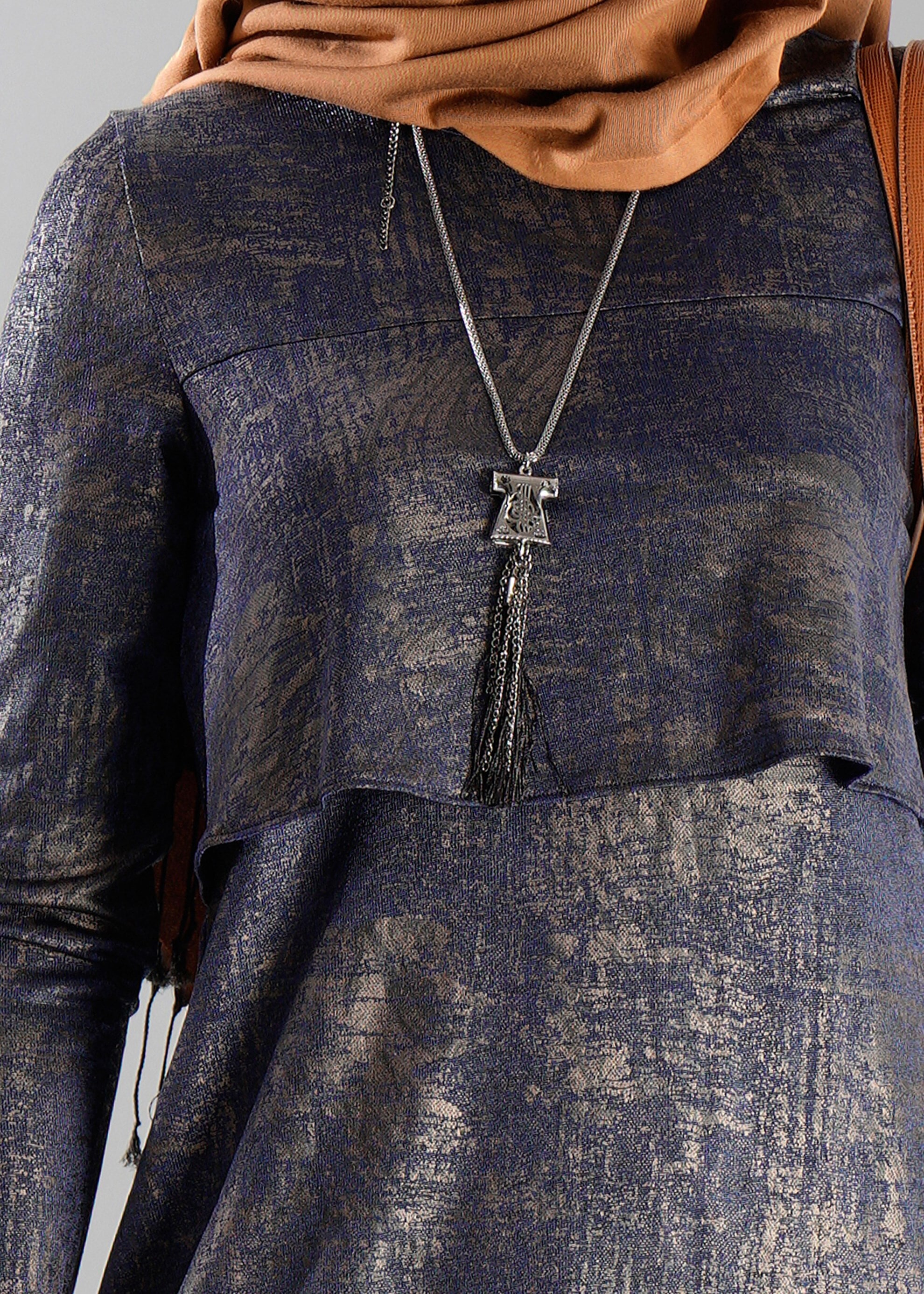 Tesettür giyim LACİVERT 4858 TUNİK