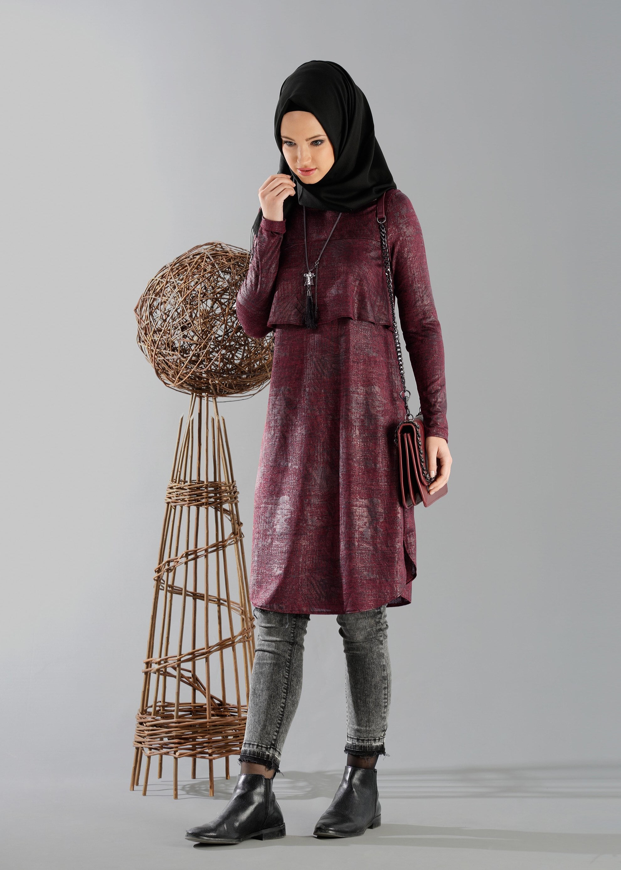 Tesettür giyim MÜRDÜM 4858 TUNİK