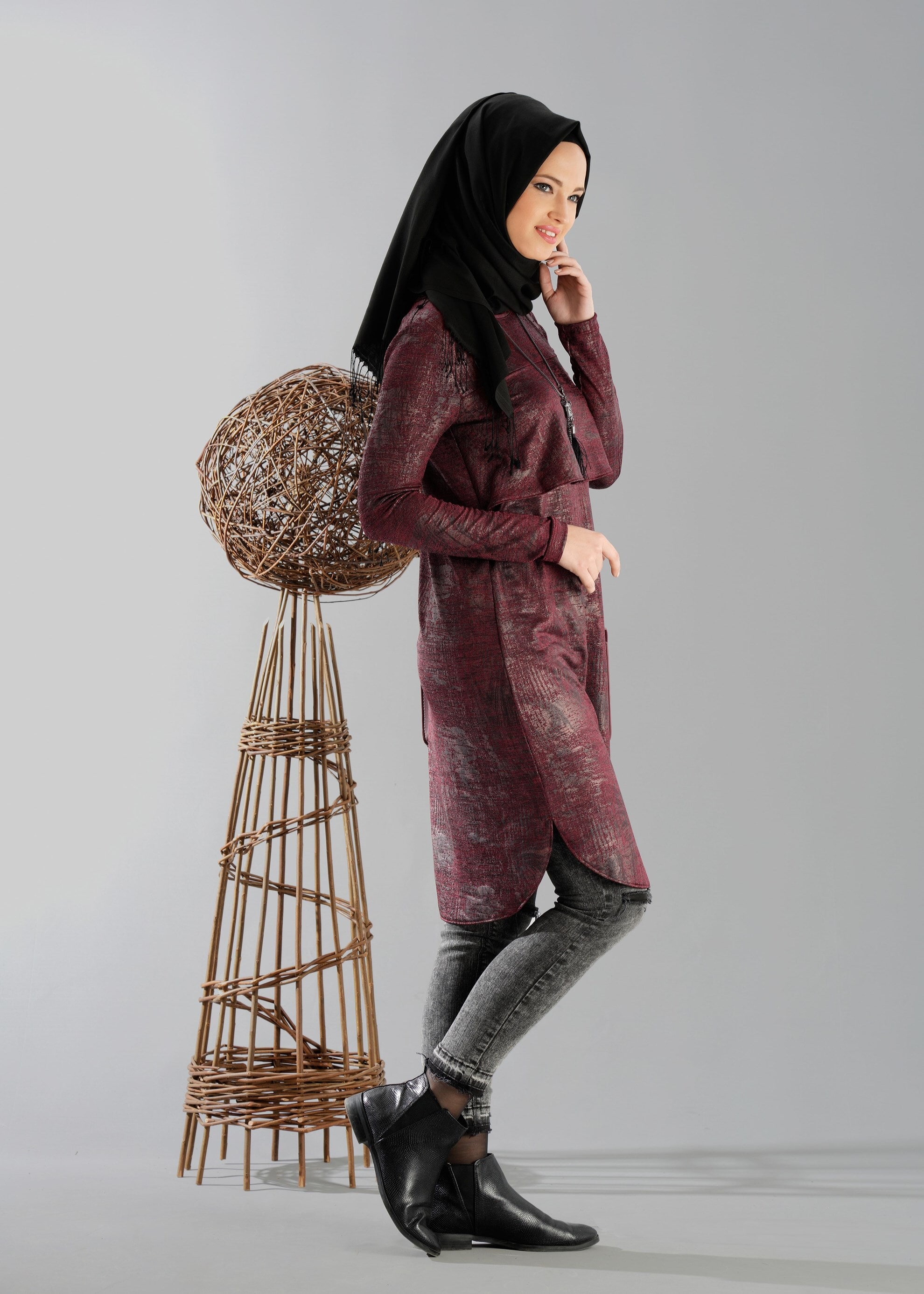 Tesettür giyim MÜRDÜM 4858 TUNİK