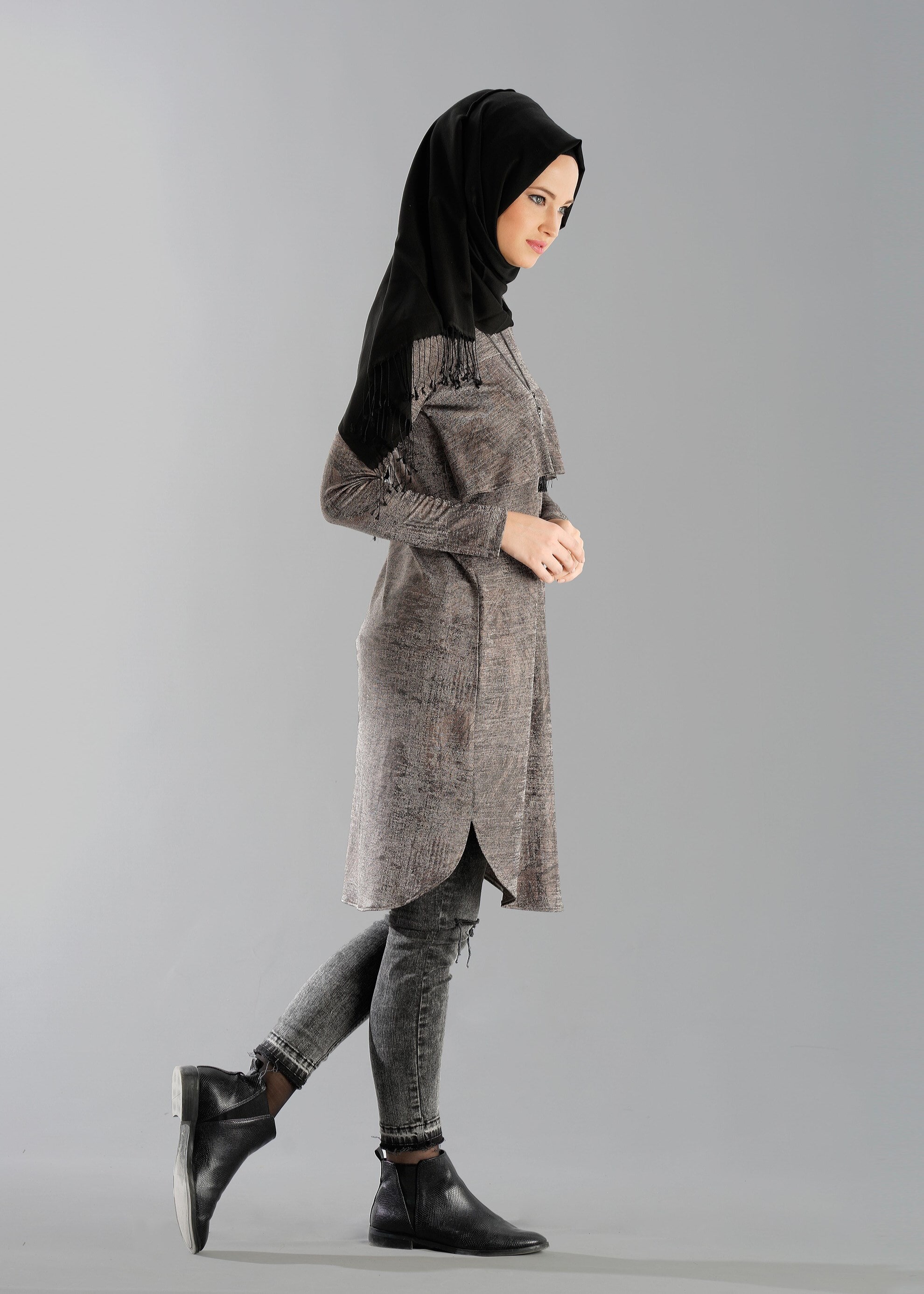 Tesettür giyim BEJ 4858 TUNİK