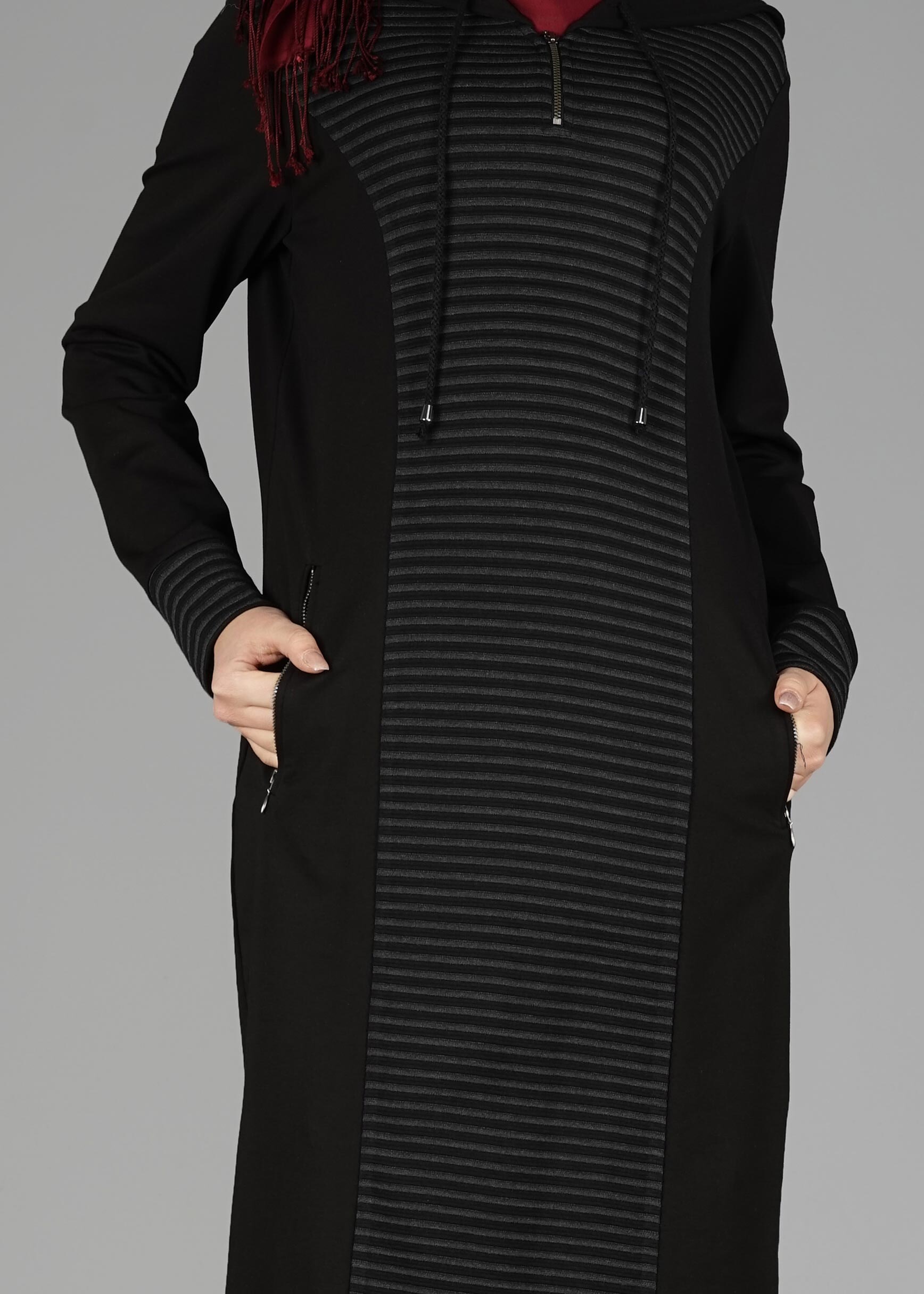 Tesettür giyim SİYAH 4862 TUNİK