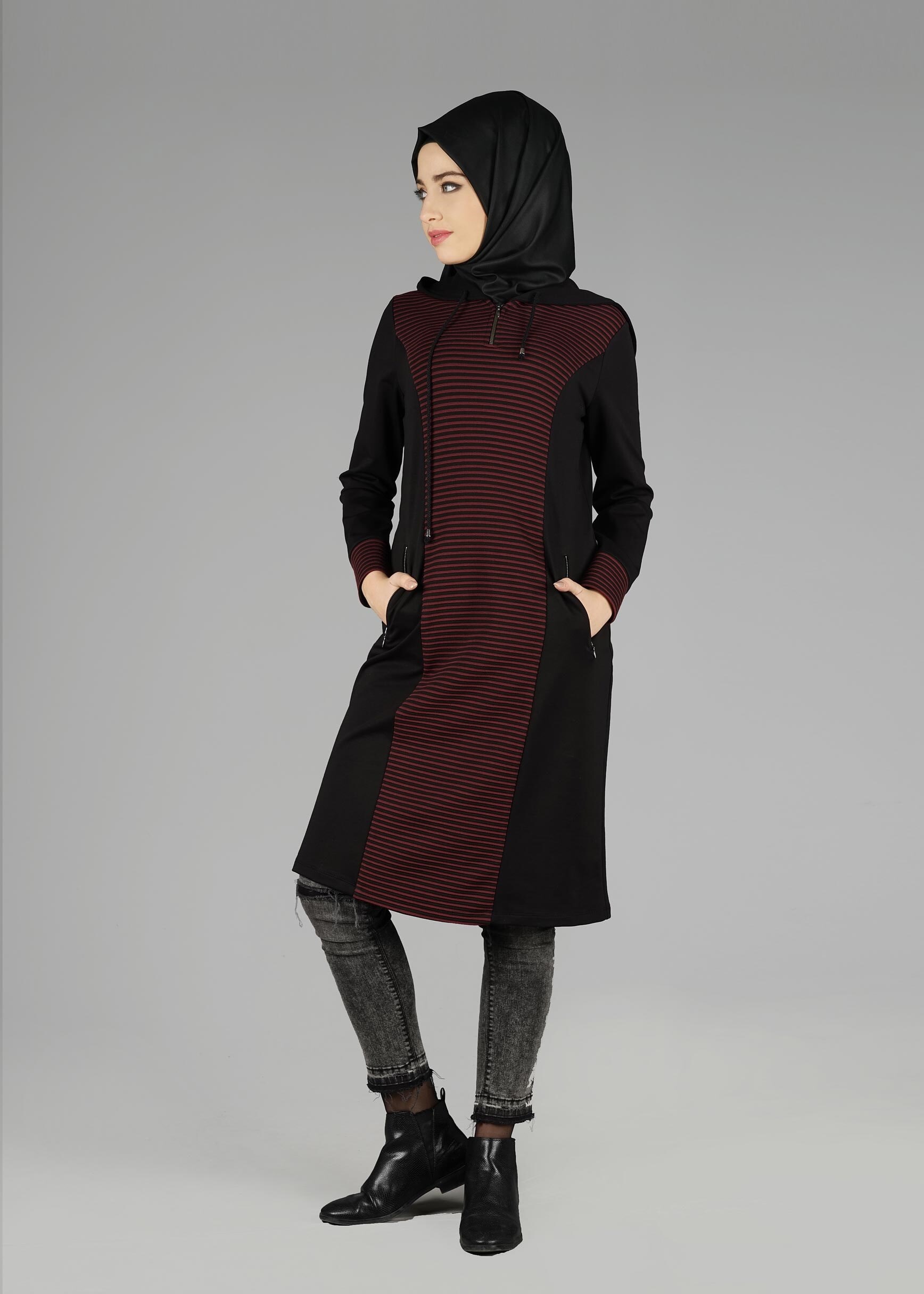 Tesettür giyim SİYAH 4862 TUNİK