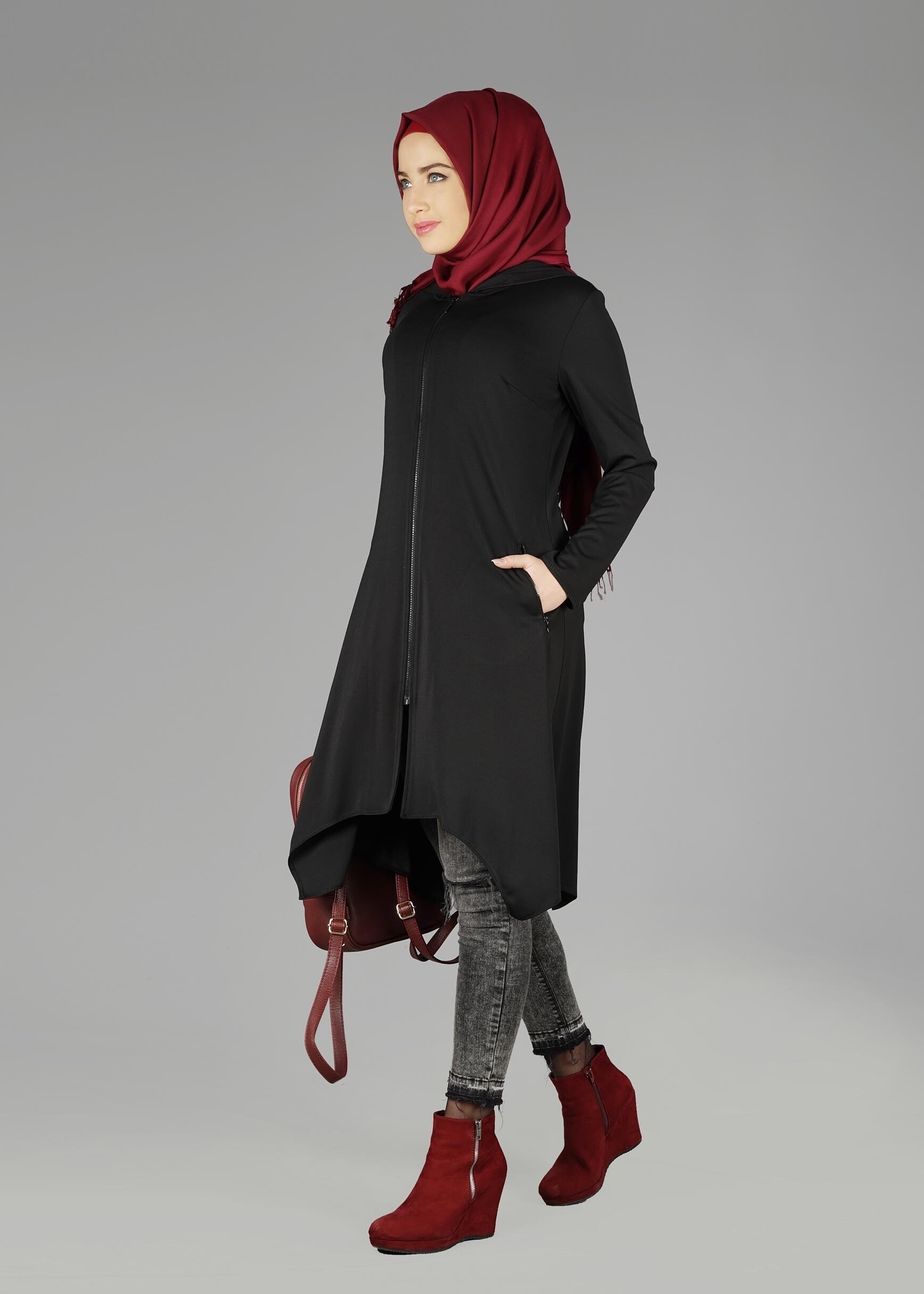 Tesettür giyim SİYAH 4869 TUNİK