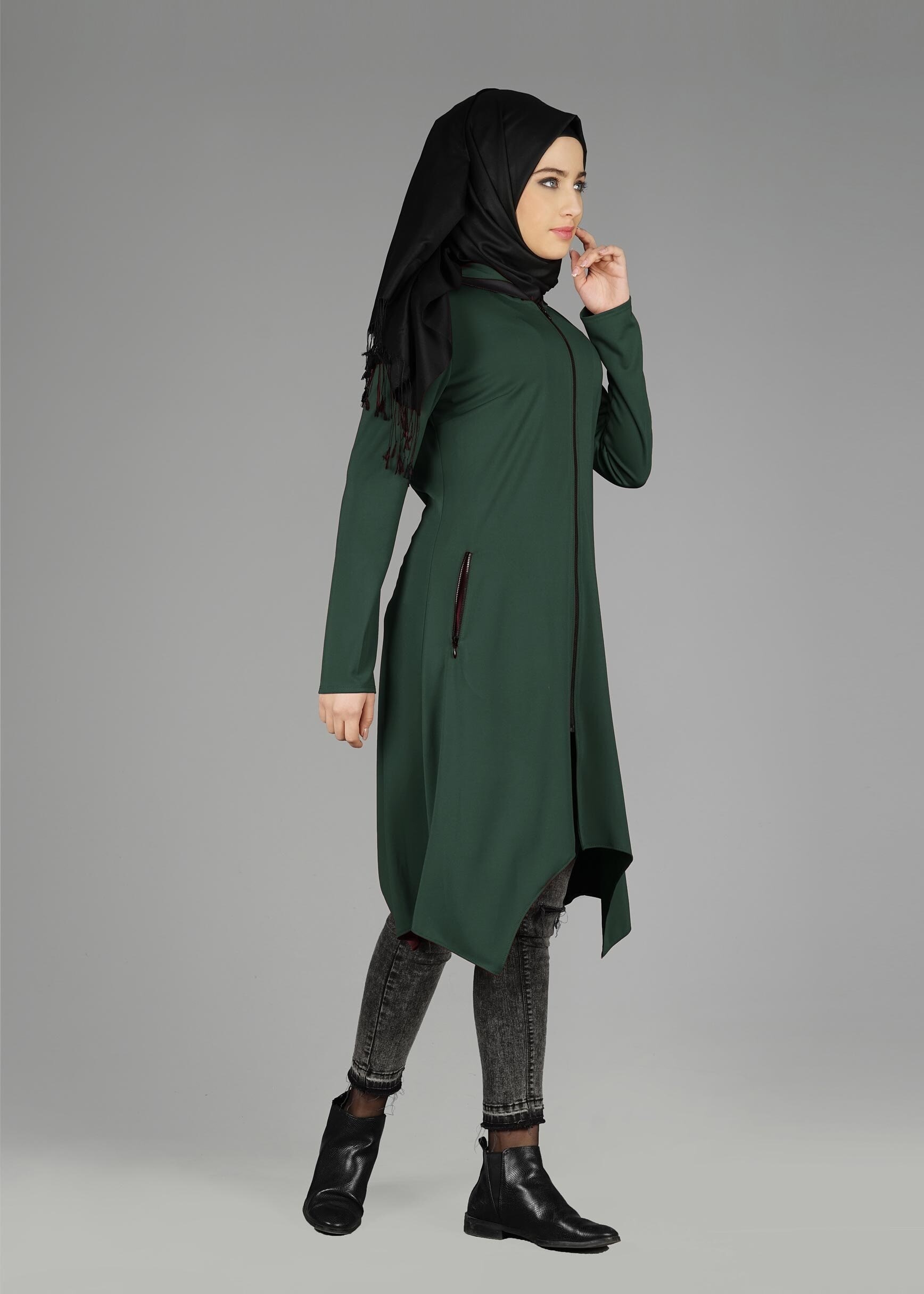 Tesettür giyim YEŞİL 4869 TUNİK
