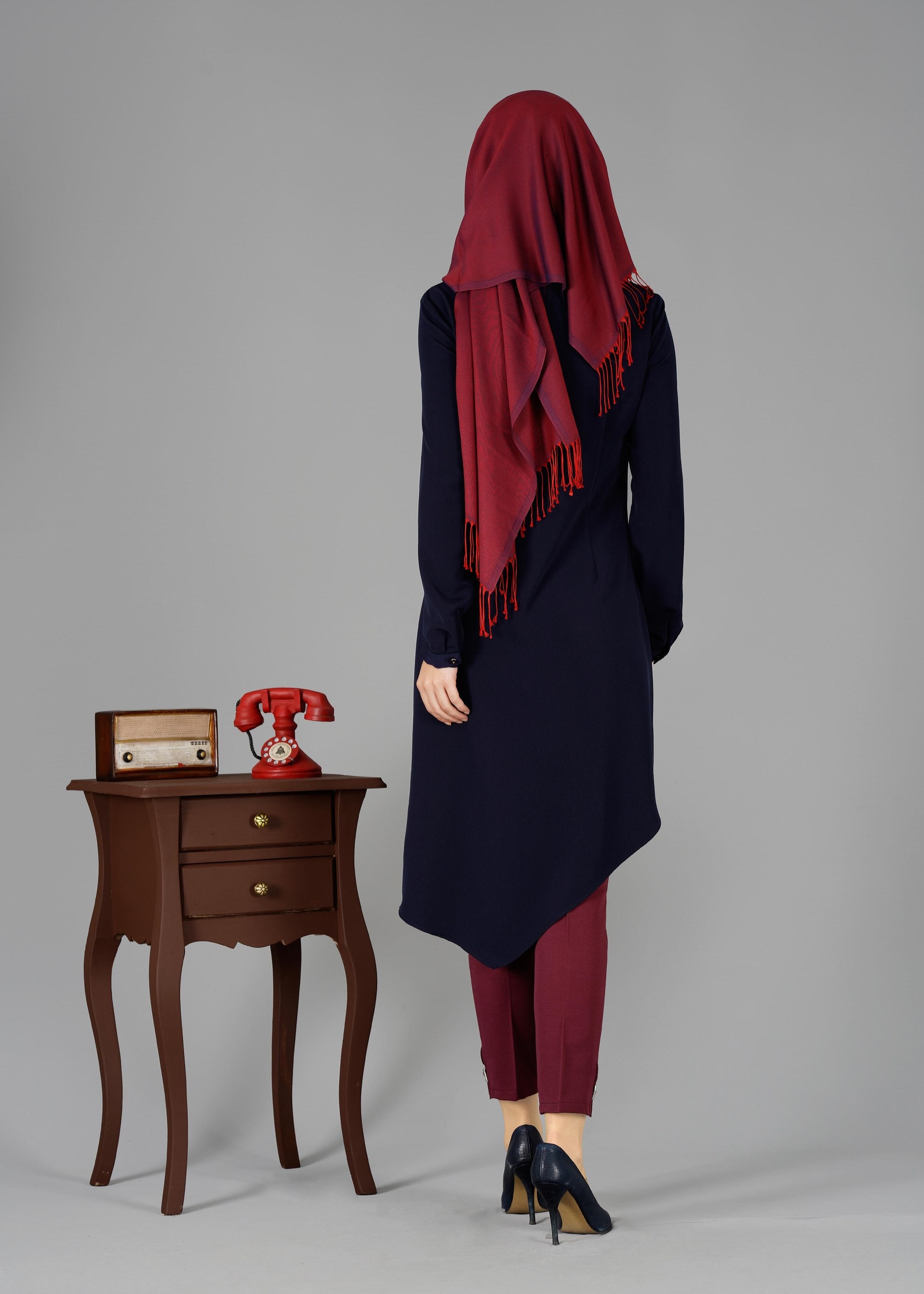 Tesettür giyim LACİVERT 4872 TUNİK