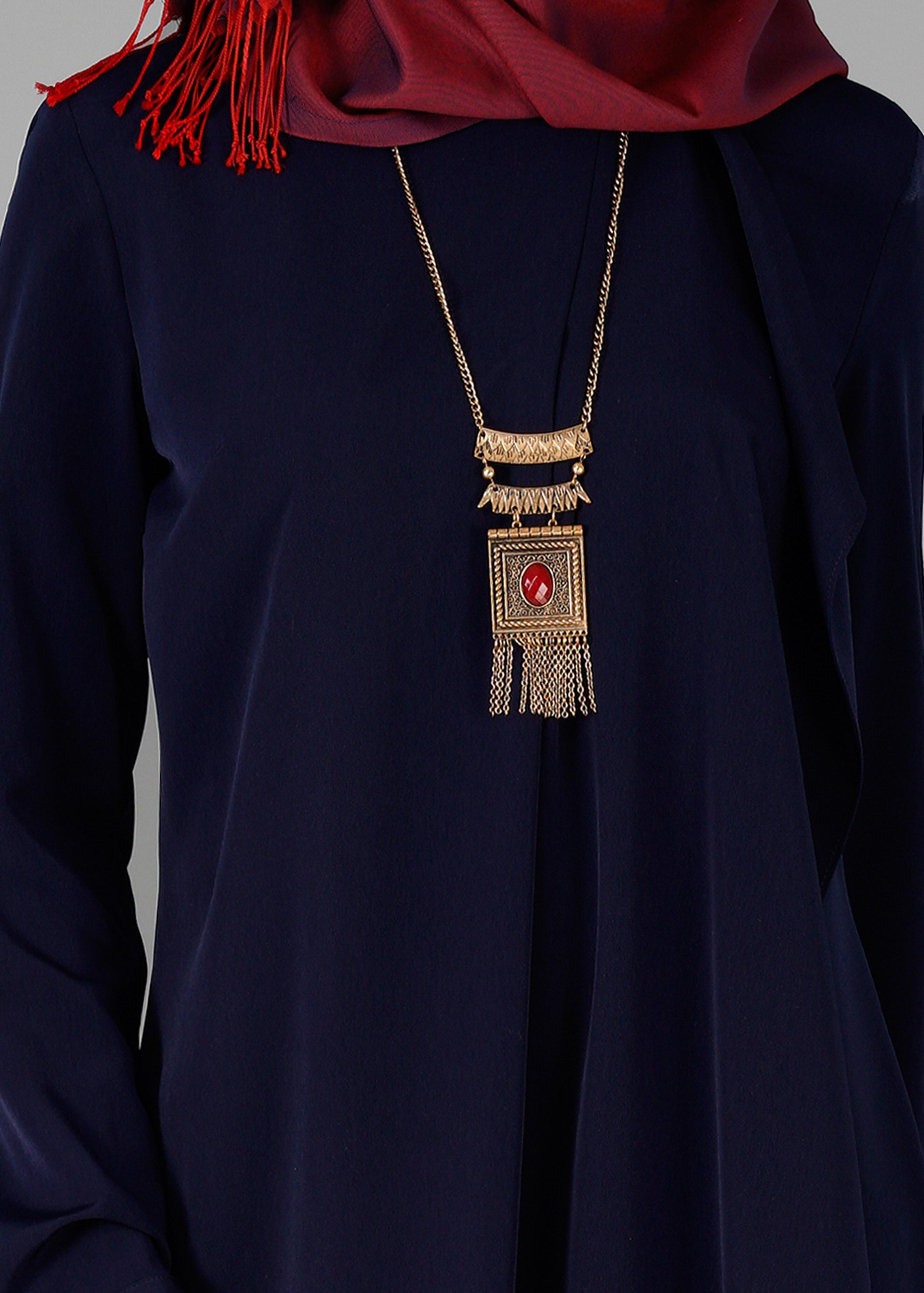 Tesettür giyim LACİVERT 4872 TUNİK