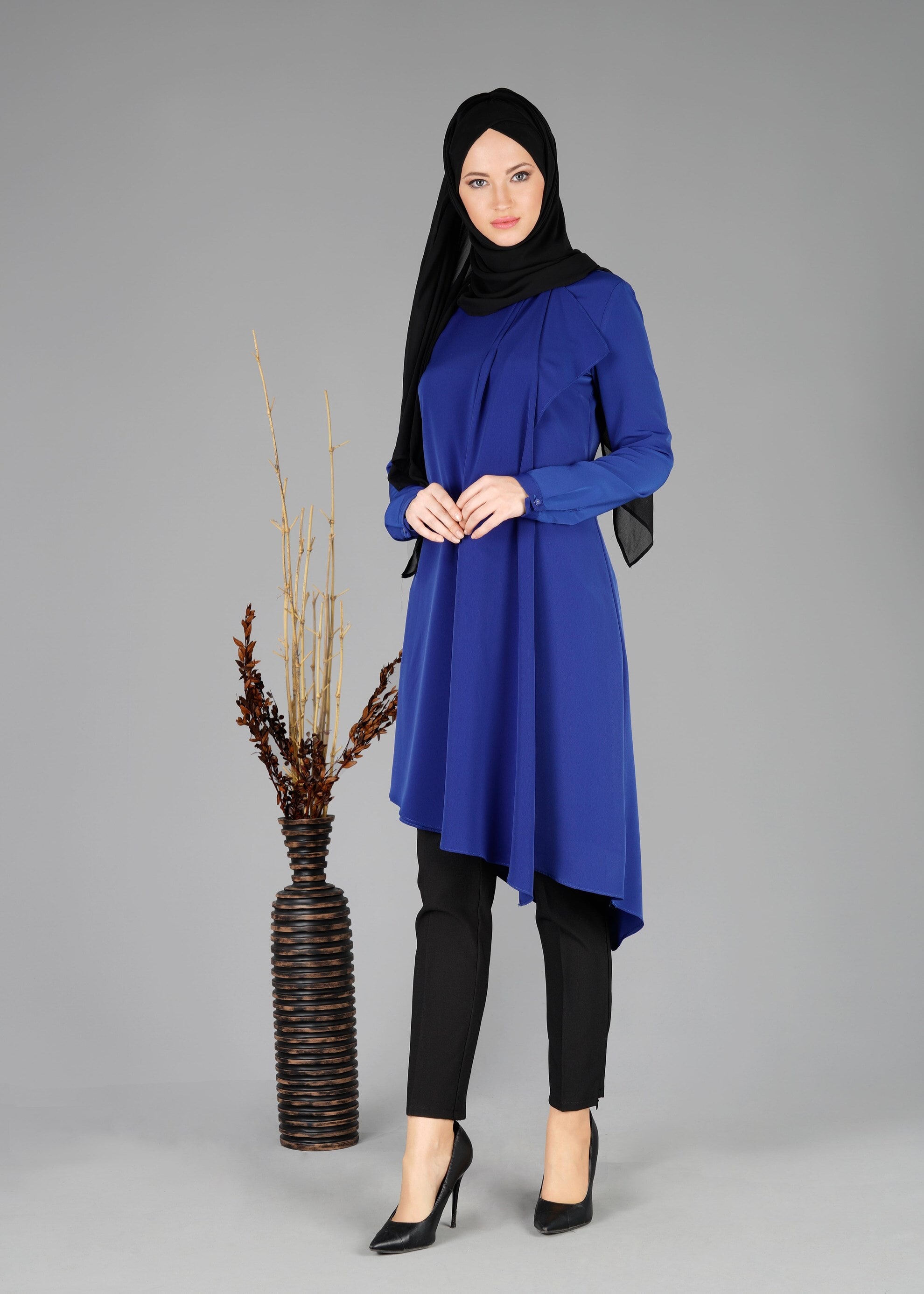Tesettür giyim LACİVERT 4872 TUNİK