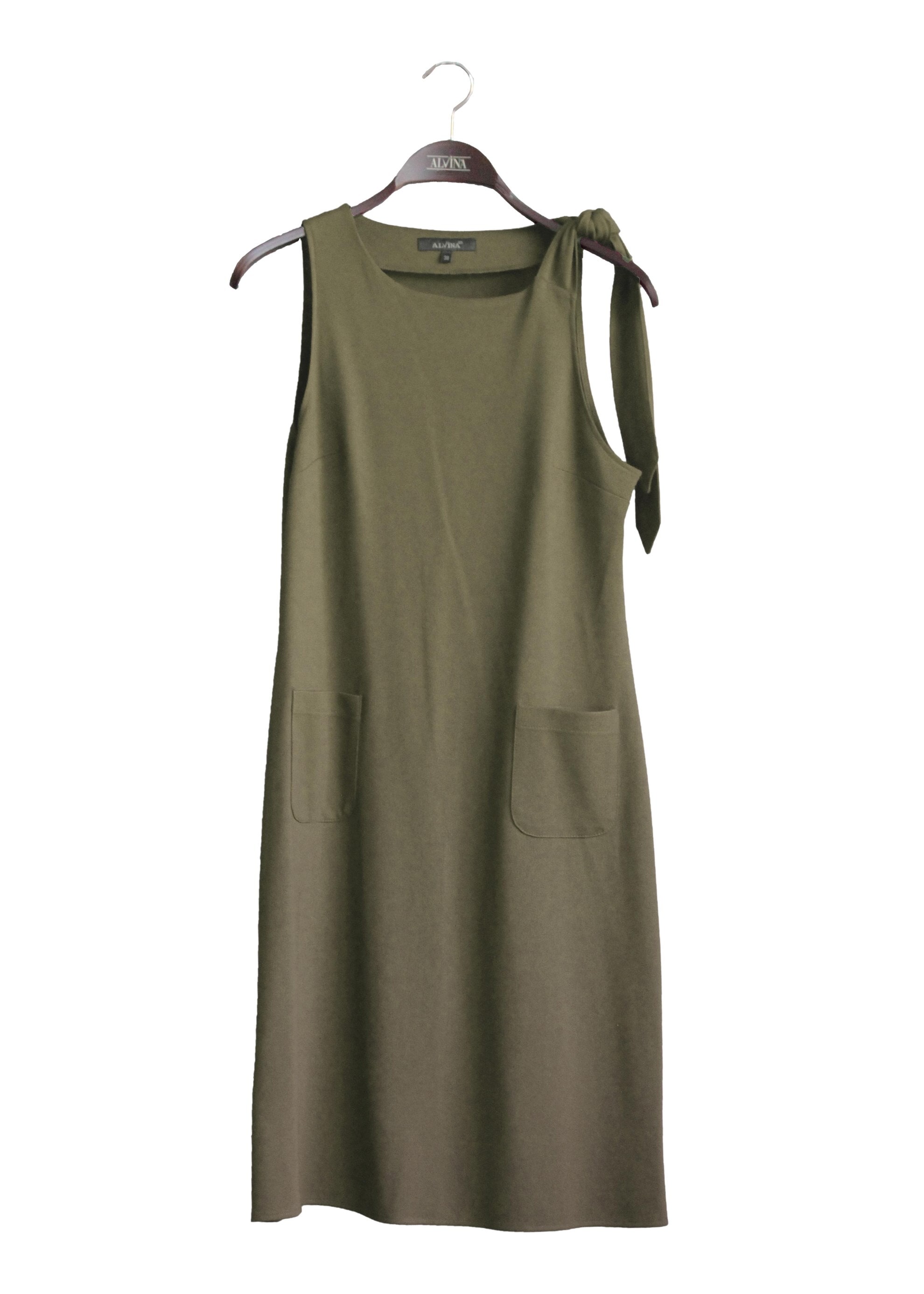 Tesettür giyim HAKİ KOLSUZ TUNİK 4873