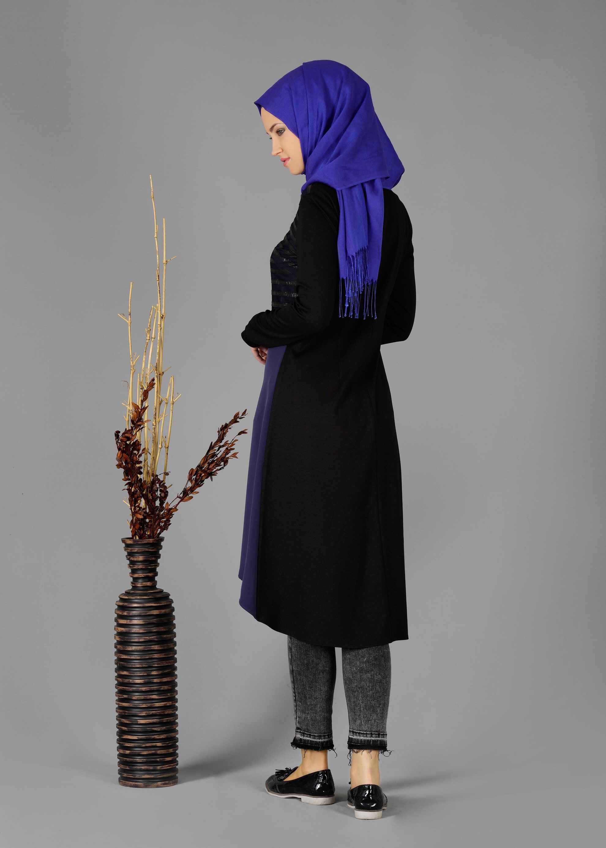 Tesettür giyim LACİVERT 4874 TUNİK