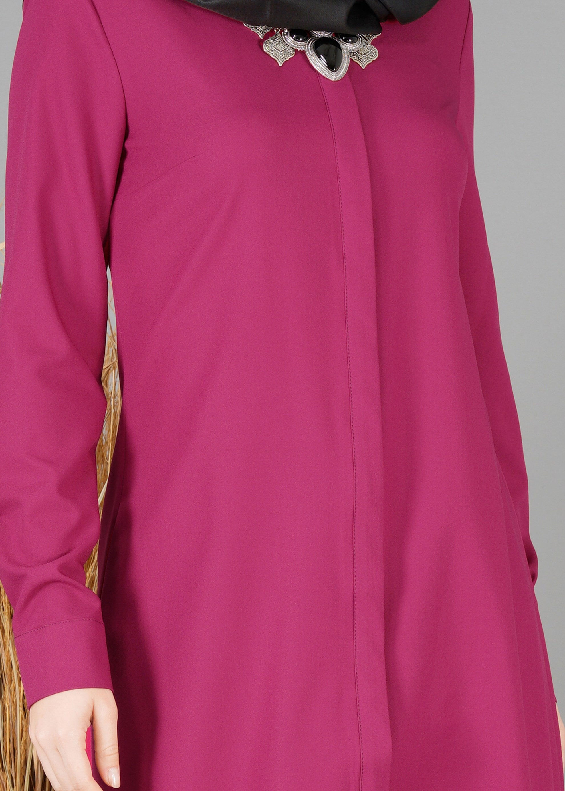 Tesettür giyim FUŞYA 4877 TUNİK 