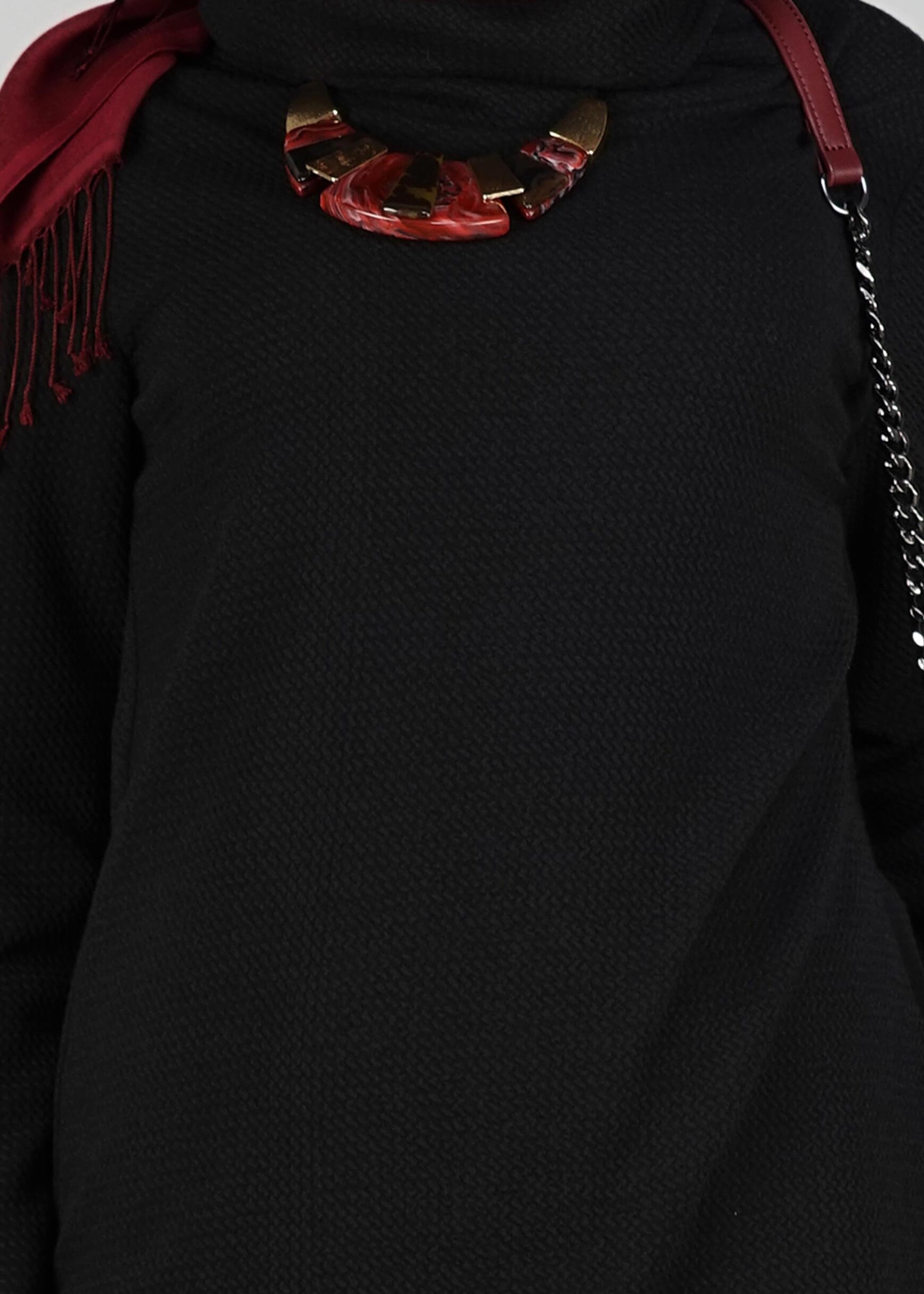 Tesettür giyim SİYAH 4884 TUNİK