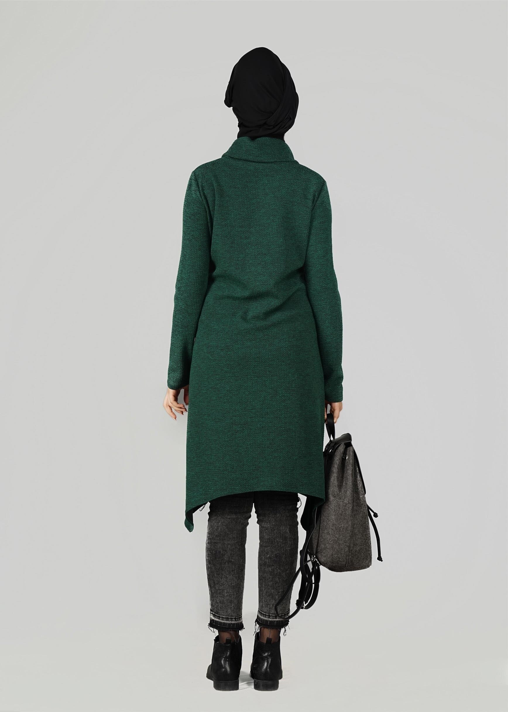 Tesettür giyim YEŞİL 4884 TUNİK