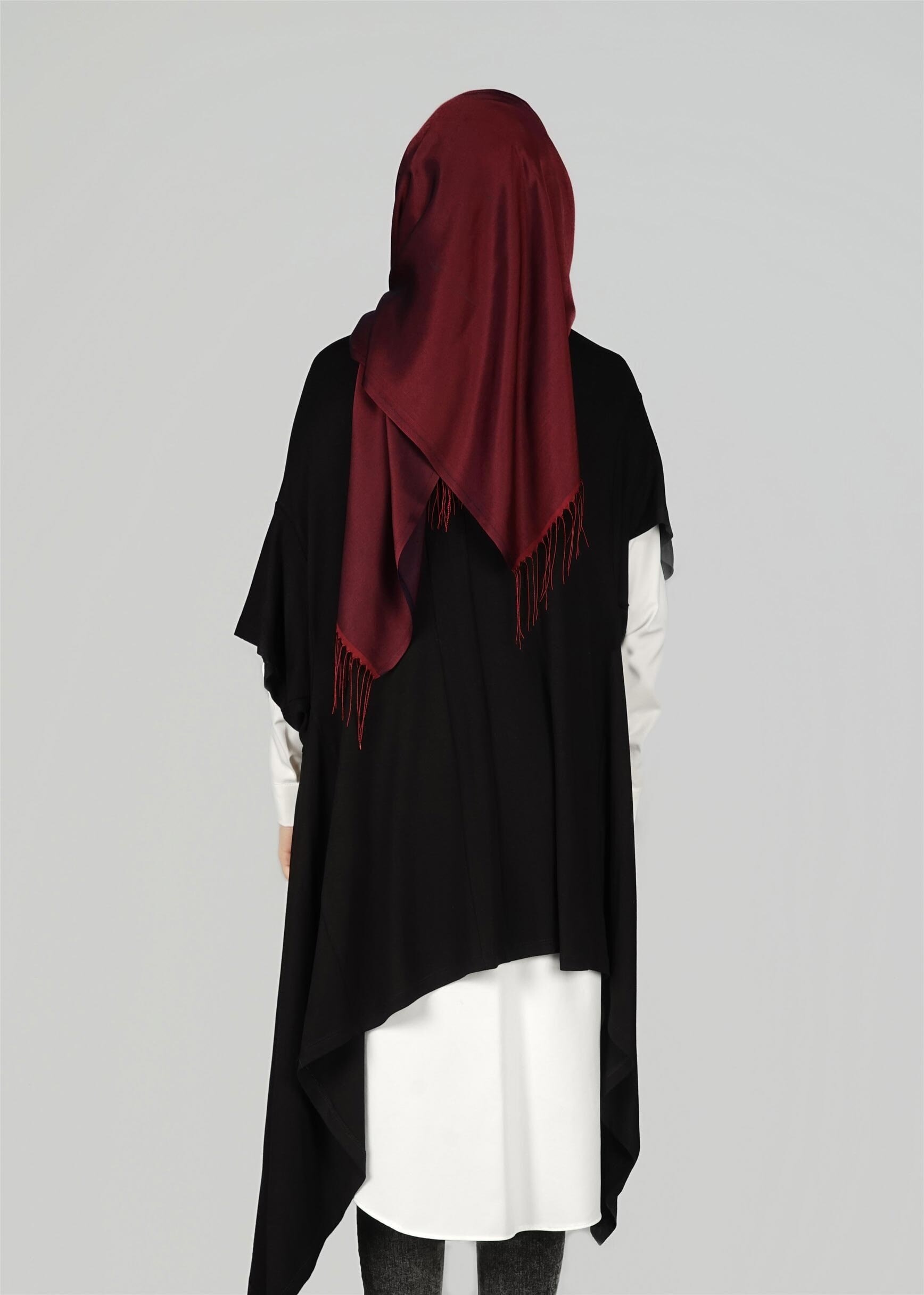 Tesettür giyim SİYAH ASİMETRİK KESİM TUNİK 4886