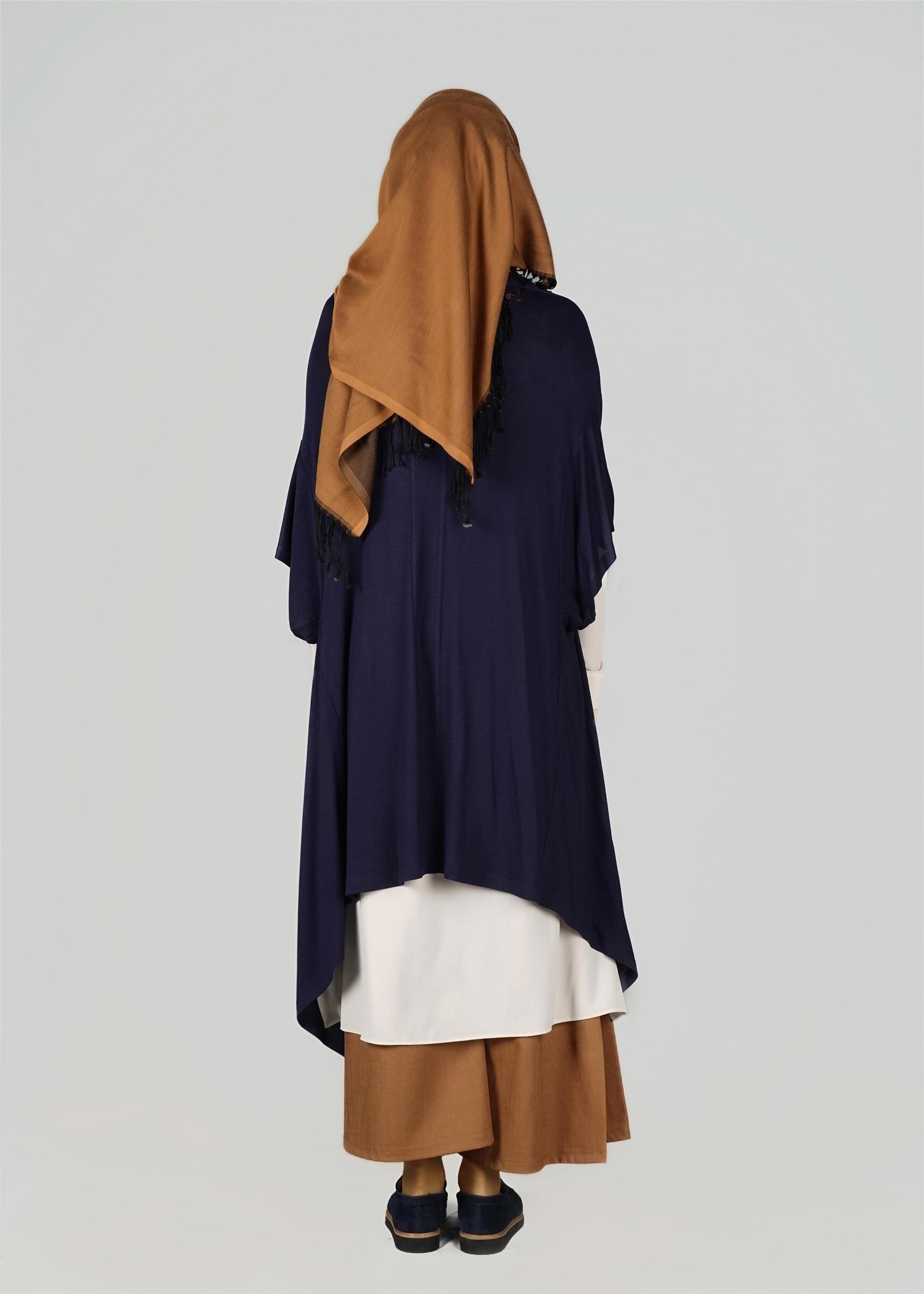 Tesettür giyim LACİVERT ASİMETRİK KESİM TUNİK 4886