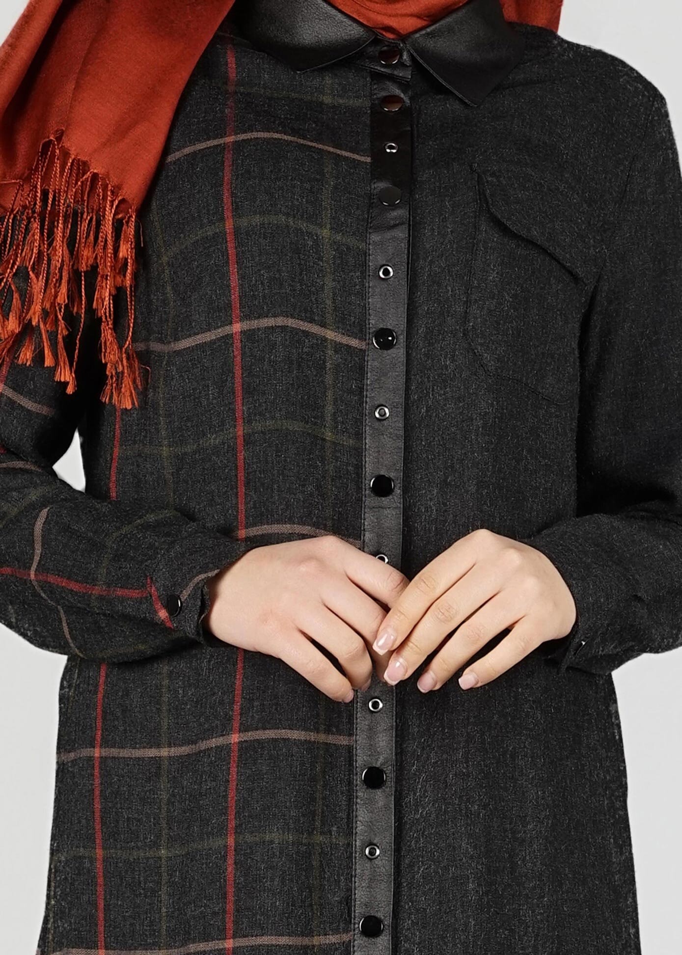 Tesettür giyim SİYAH 4888 TUNİK