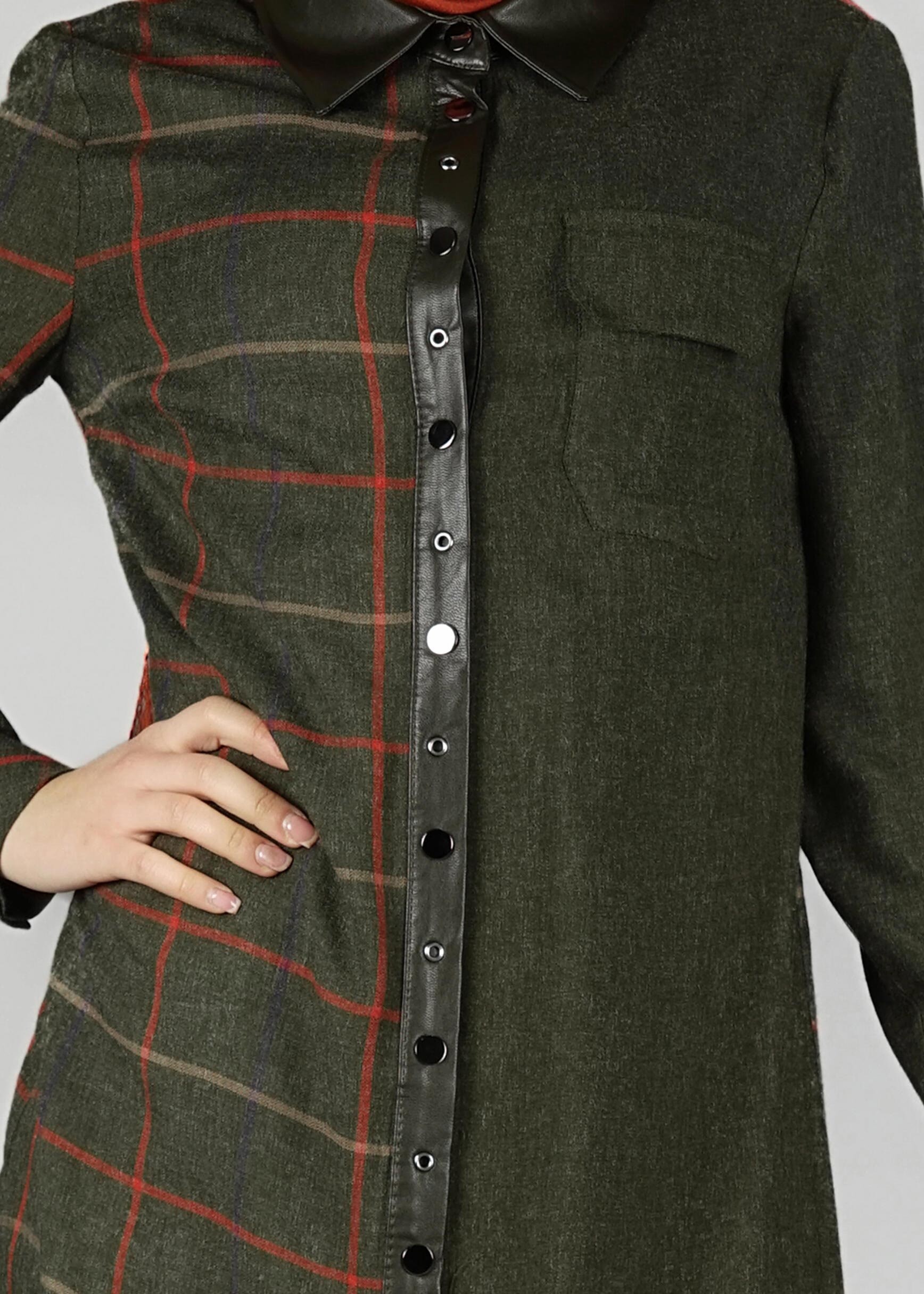 Tesettür giyim HAKİ 4888 TUNİK