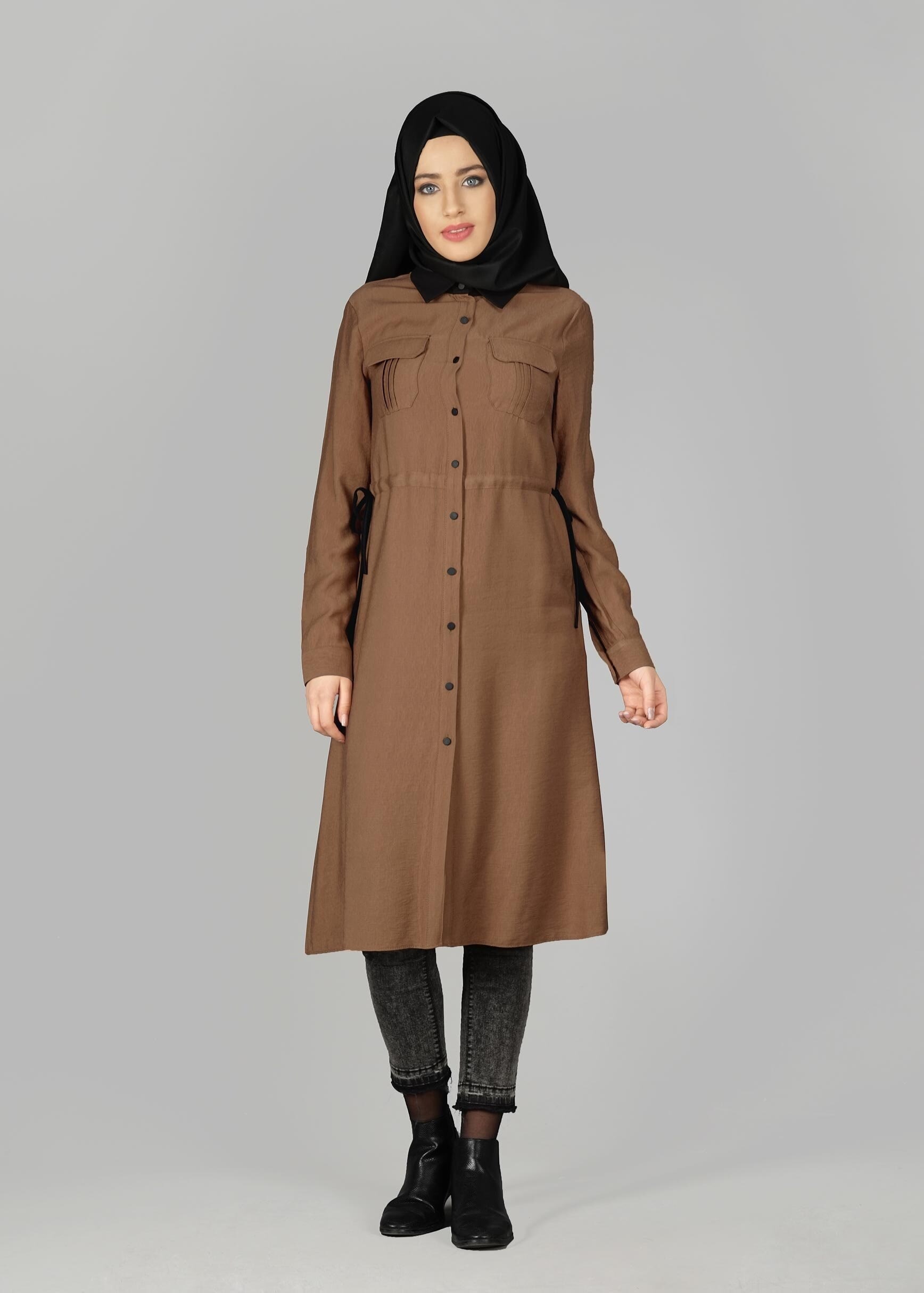 Tesettür giyim KAHVE 4890 TUNİK