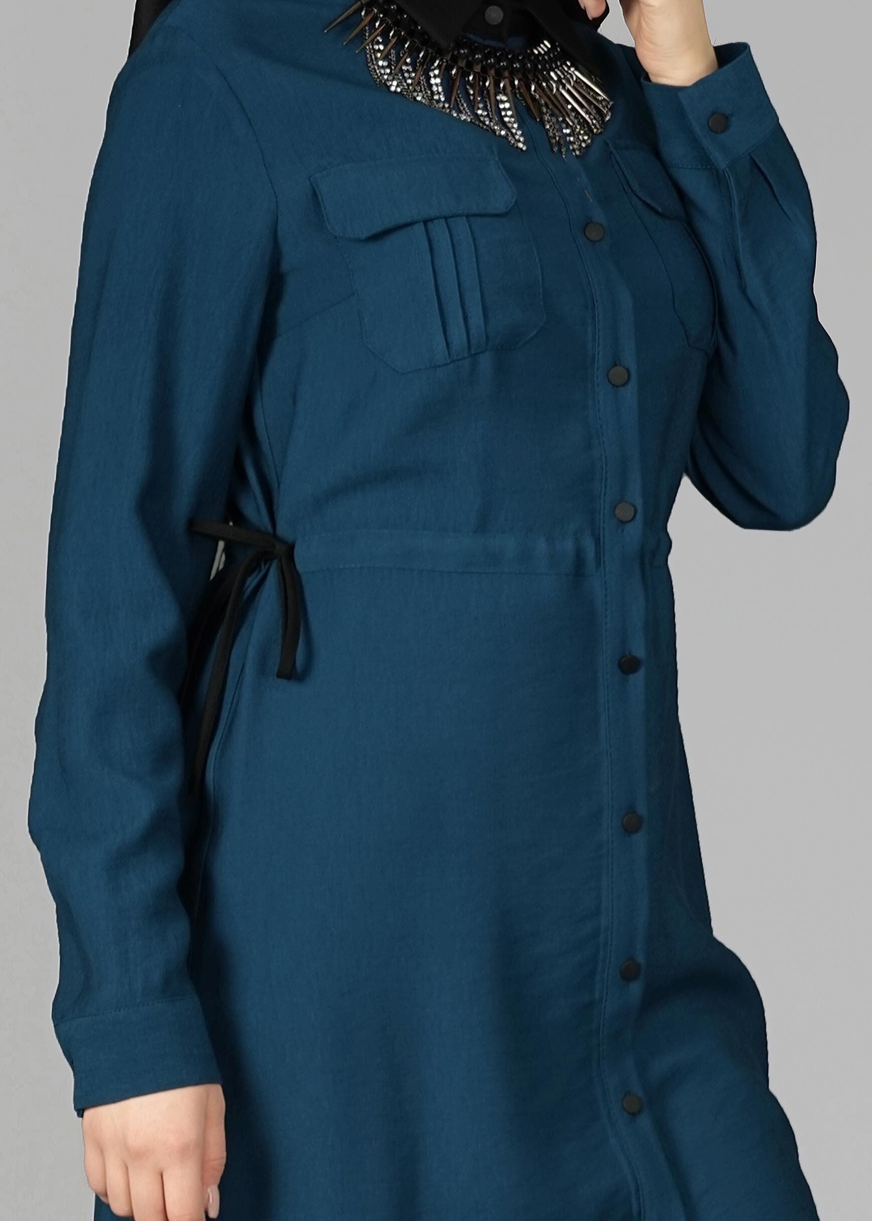 Tesettür giyim MAVİ 4890 TUNİK