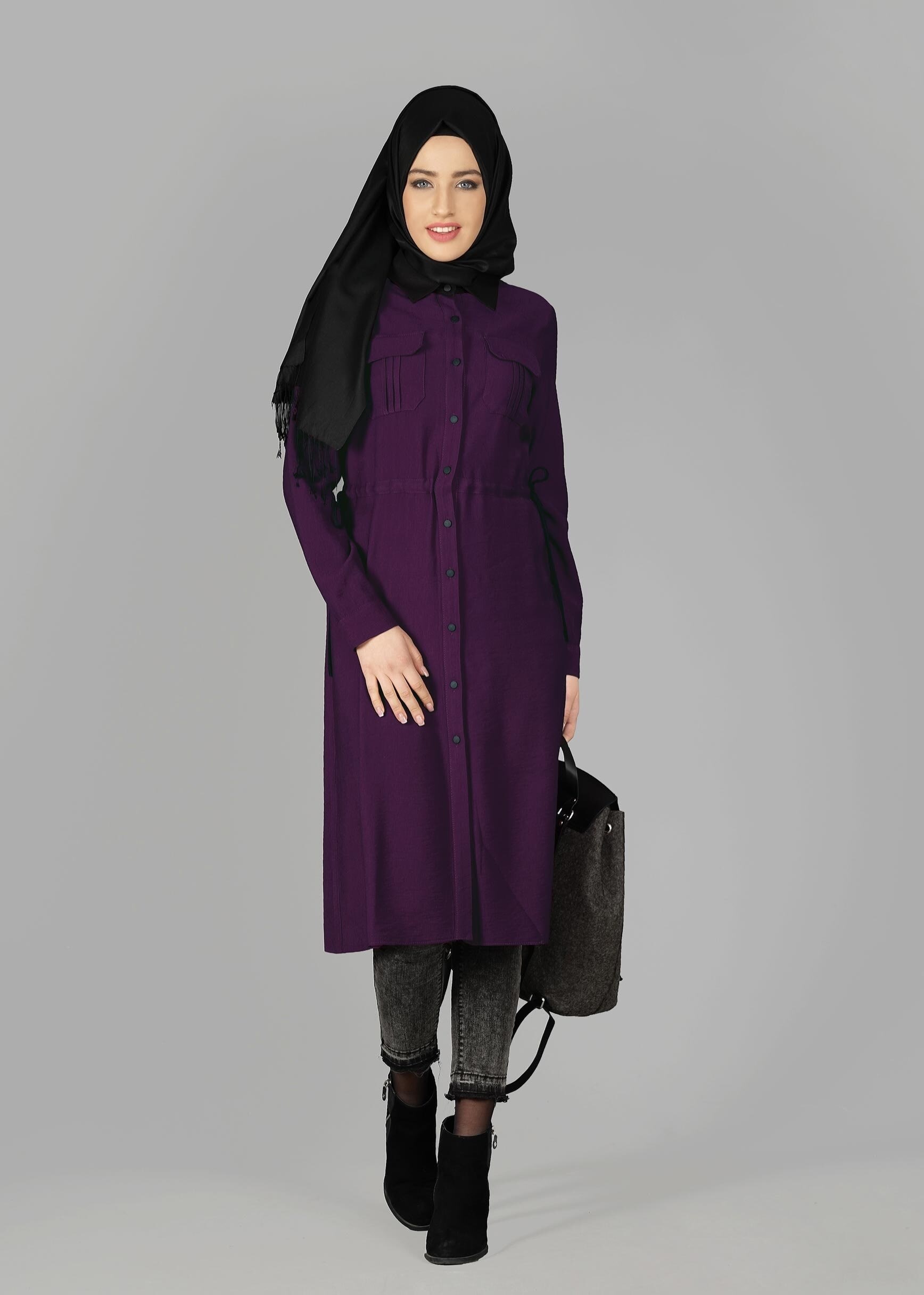Tesettür giyim MOR 4890 TUNİK