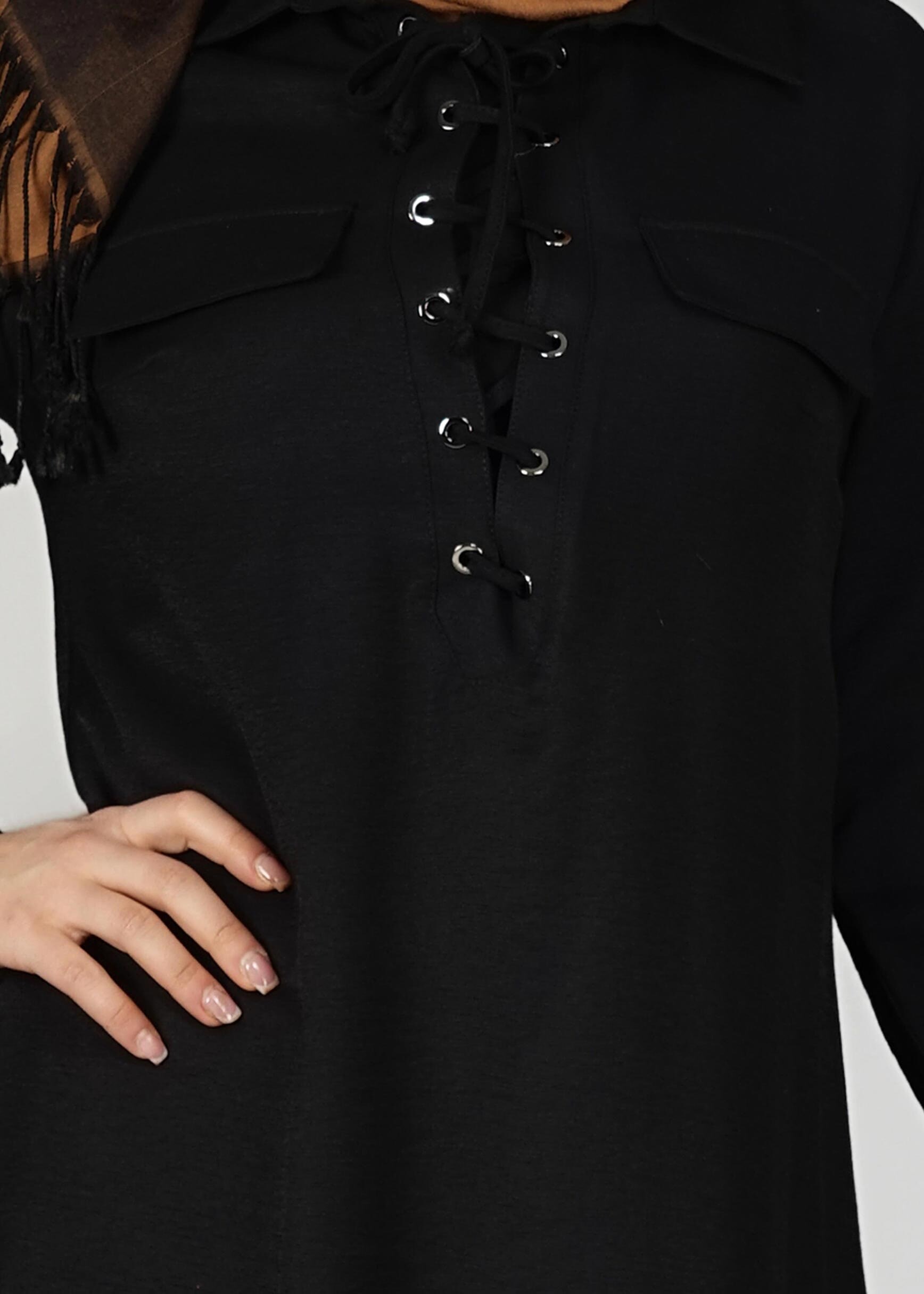 Tesettür giyim SİYAH 4891 TUNİK