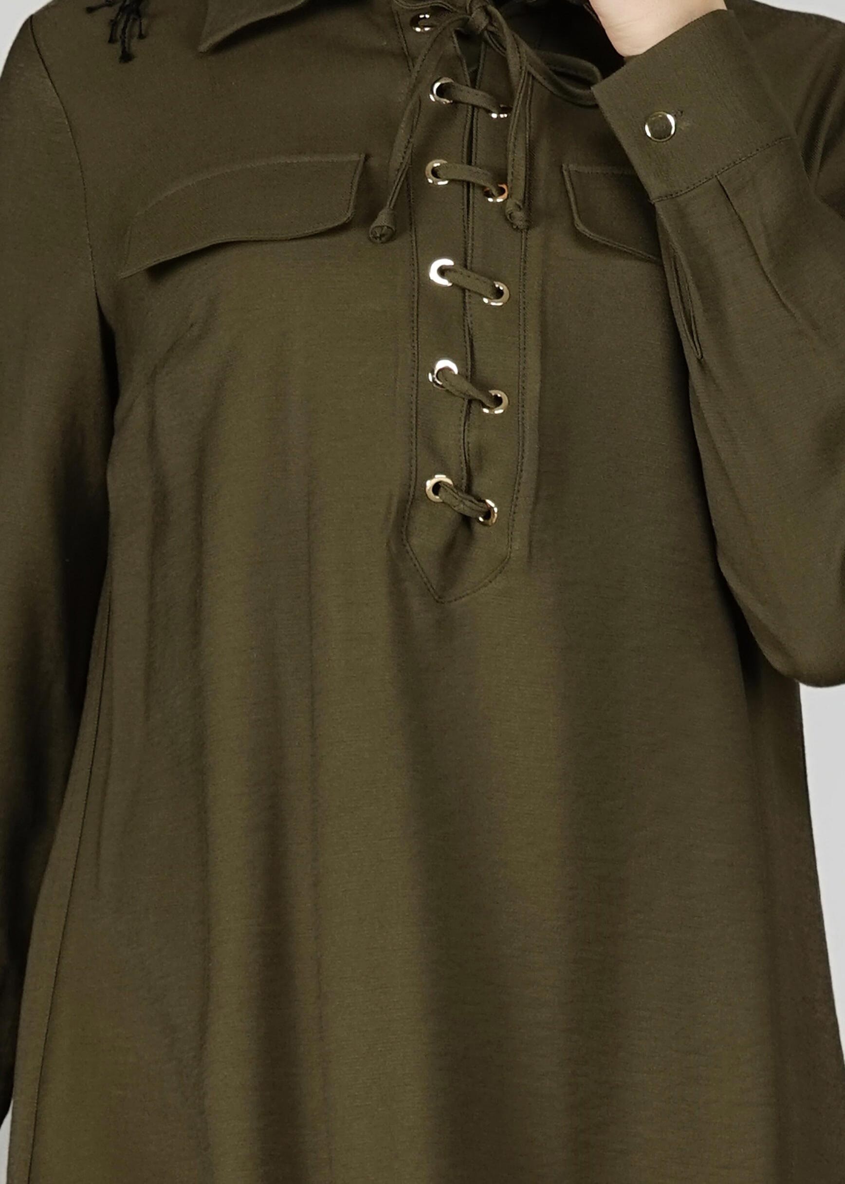 Tesettür giyim HAKİ 4891 TUNİK