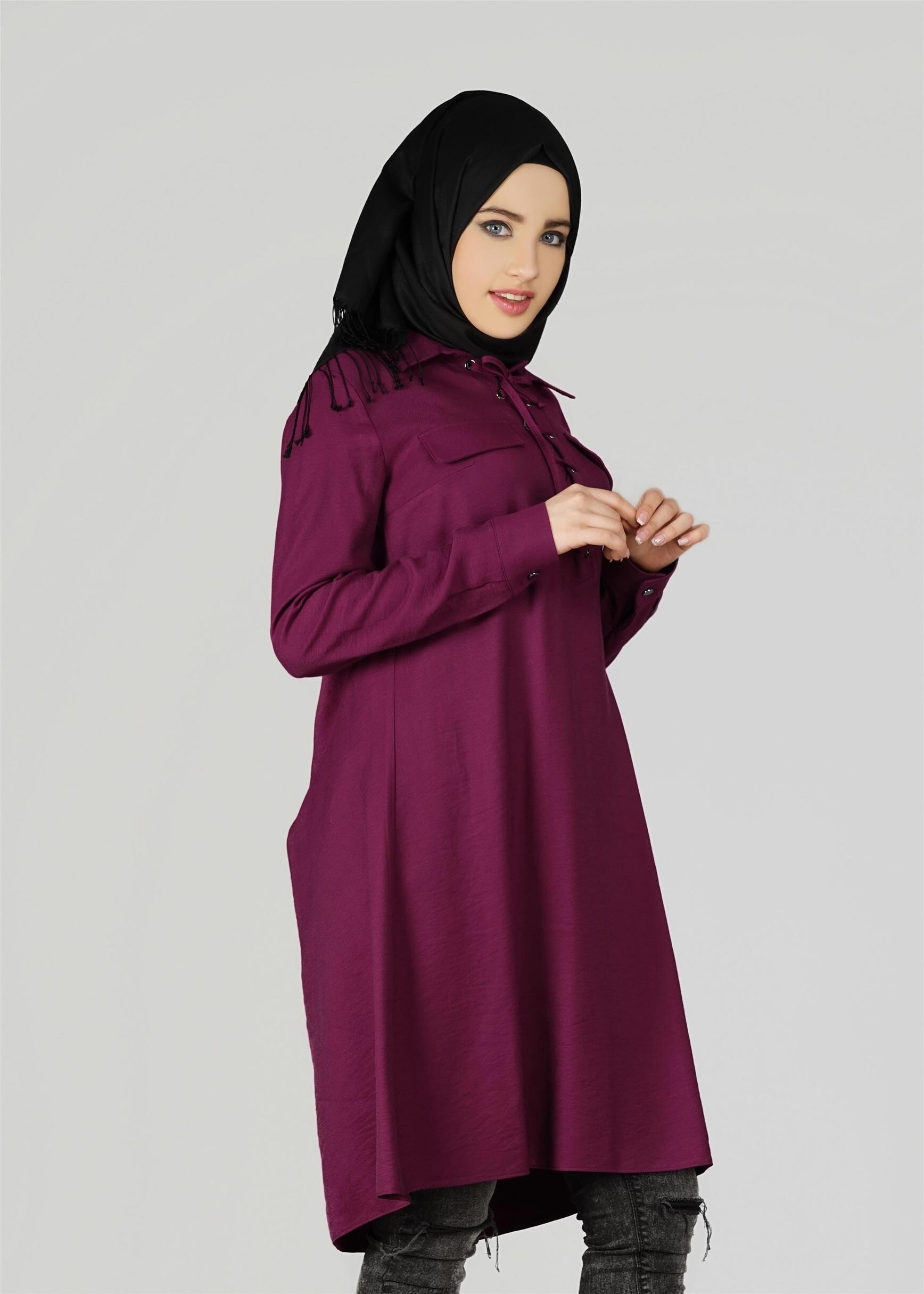 Tesettür giyim MOR 4891 TUNİK