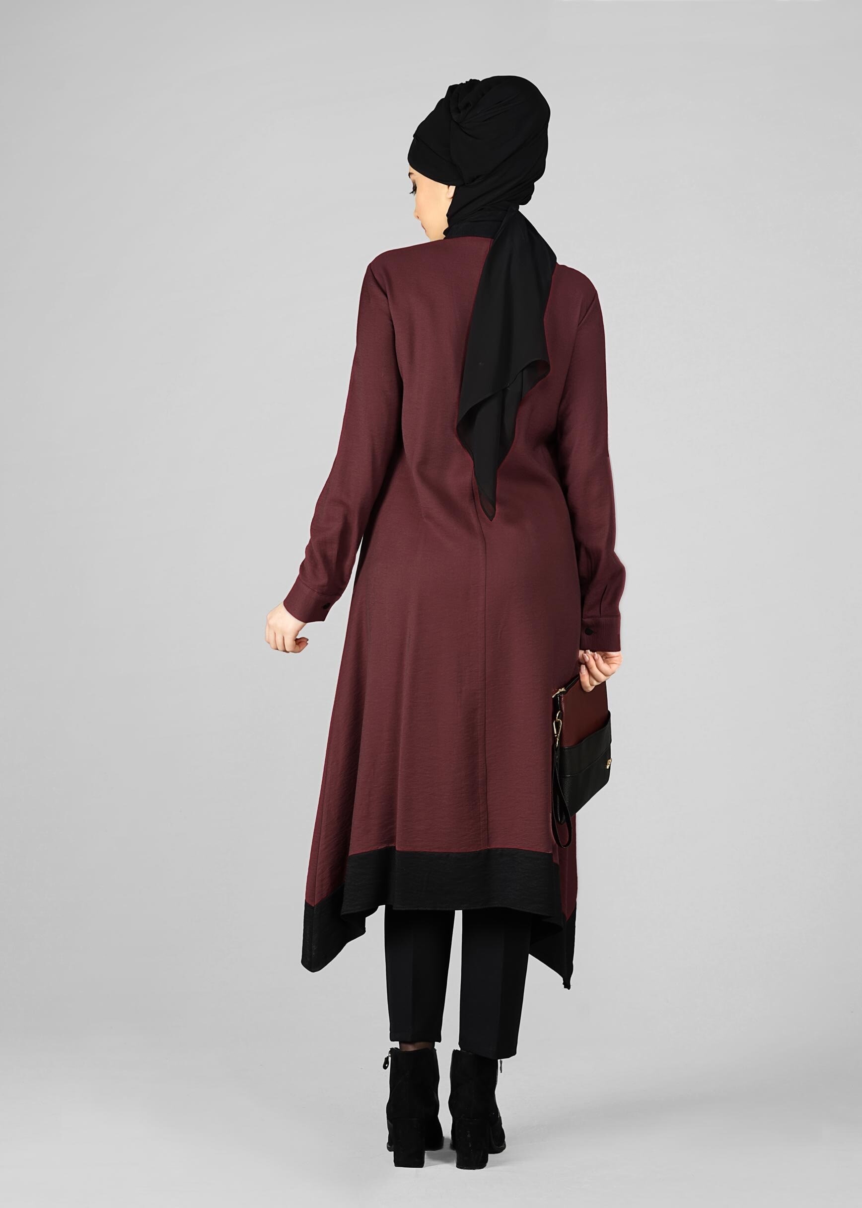 Tesettür giyim BORDO 4892 TUNİK