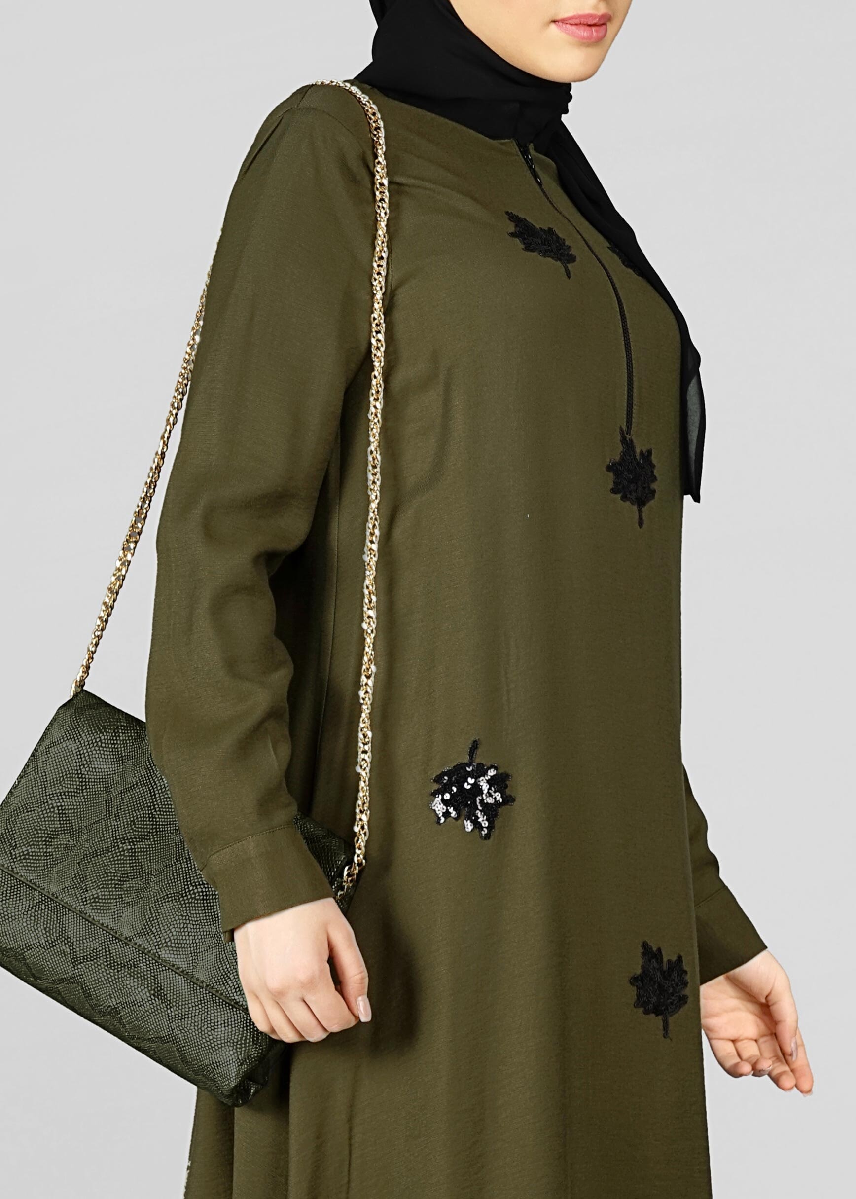 Tesettür giyim HAKİ 4892 TUNİK