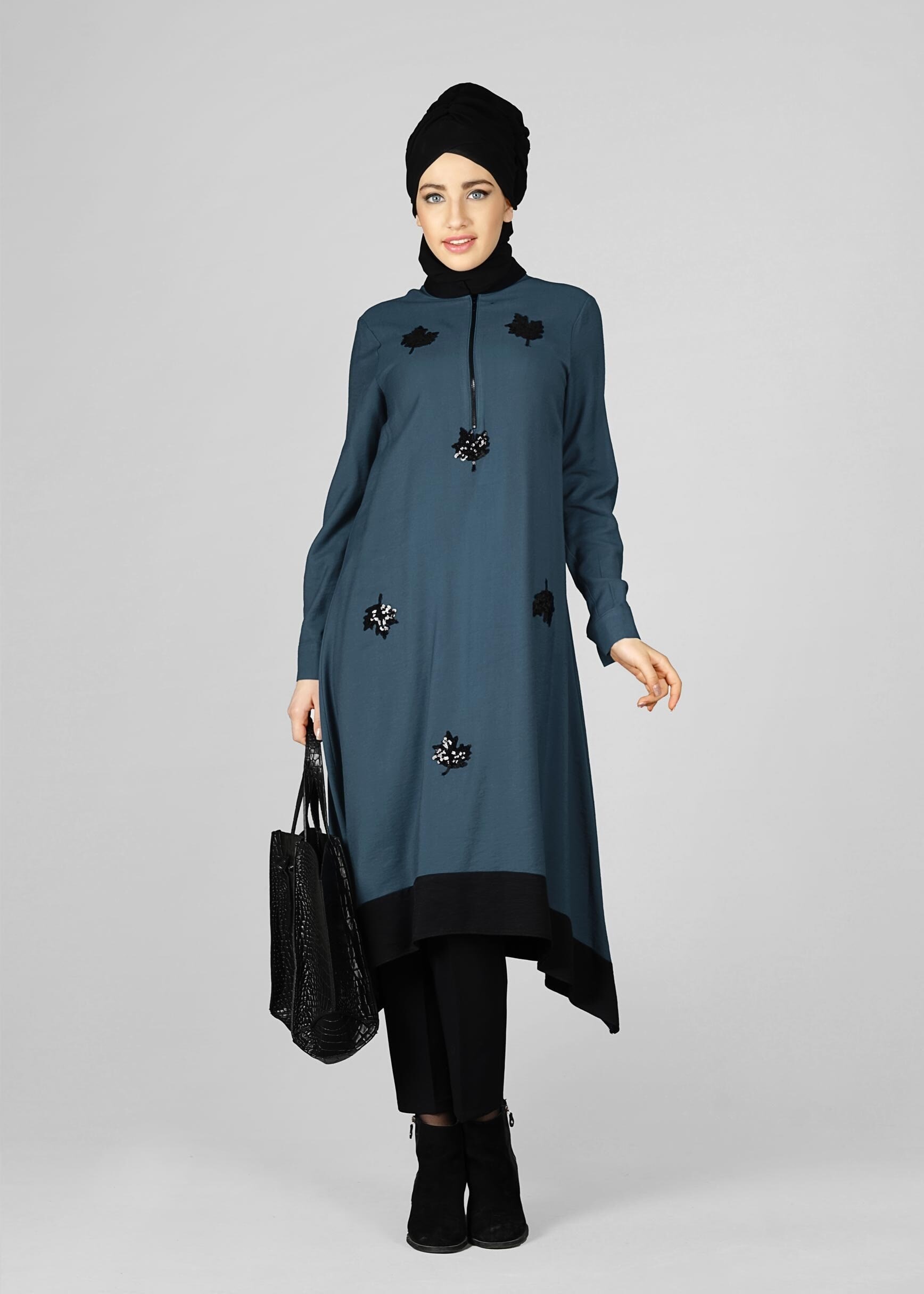 Tesettür giyim MAVİ 4892 TUNİK