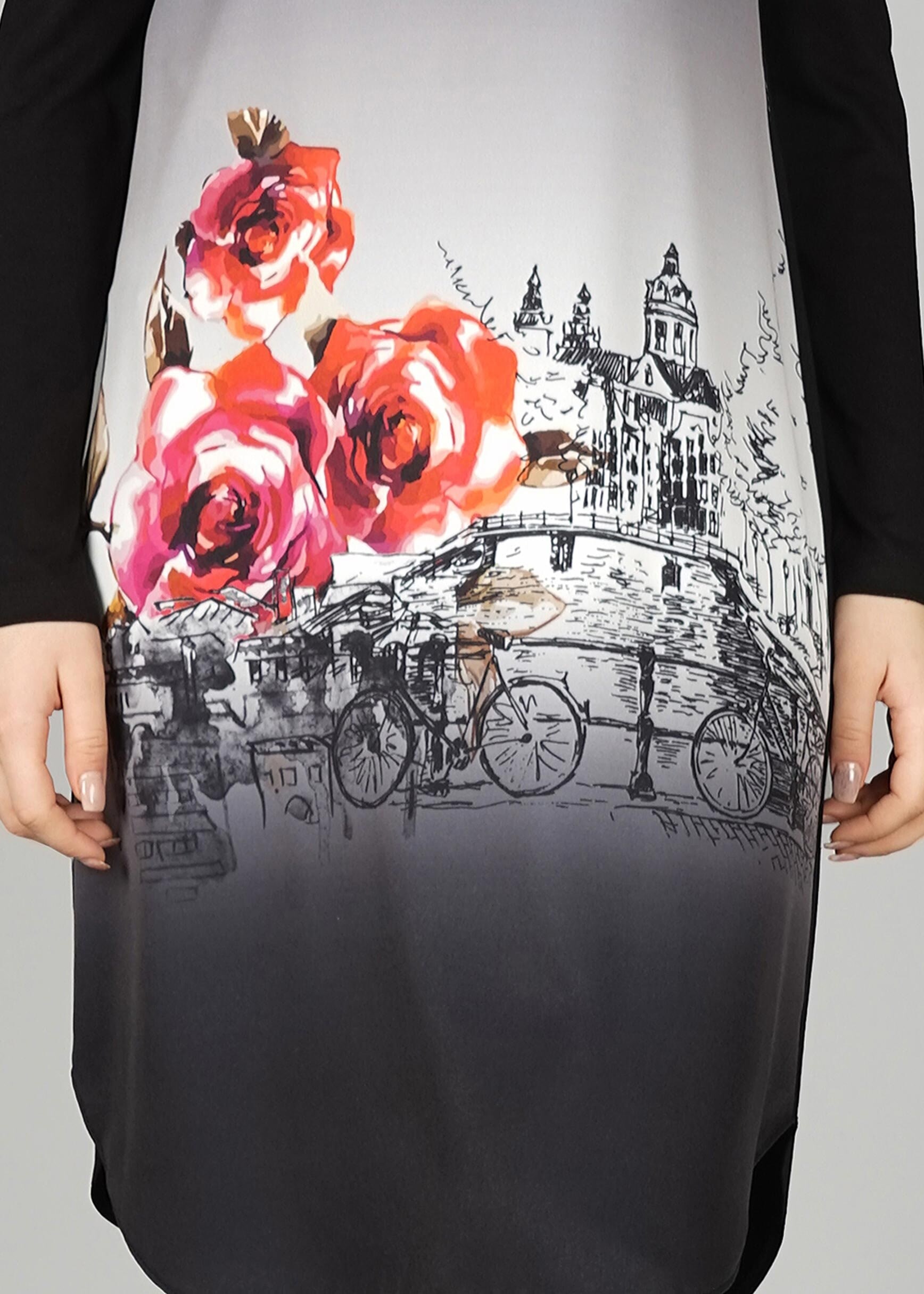 Tesettür giyim SİYAH 4910 TUNİK