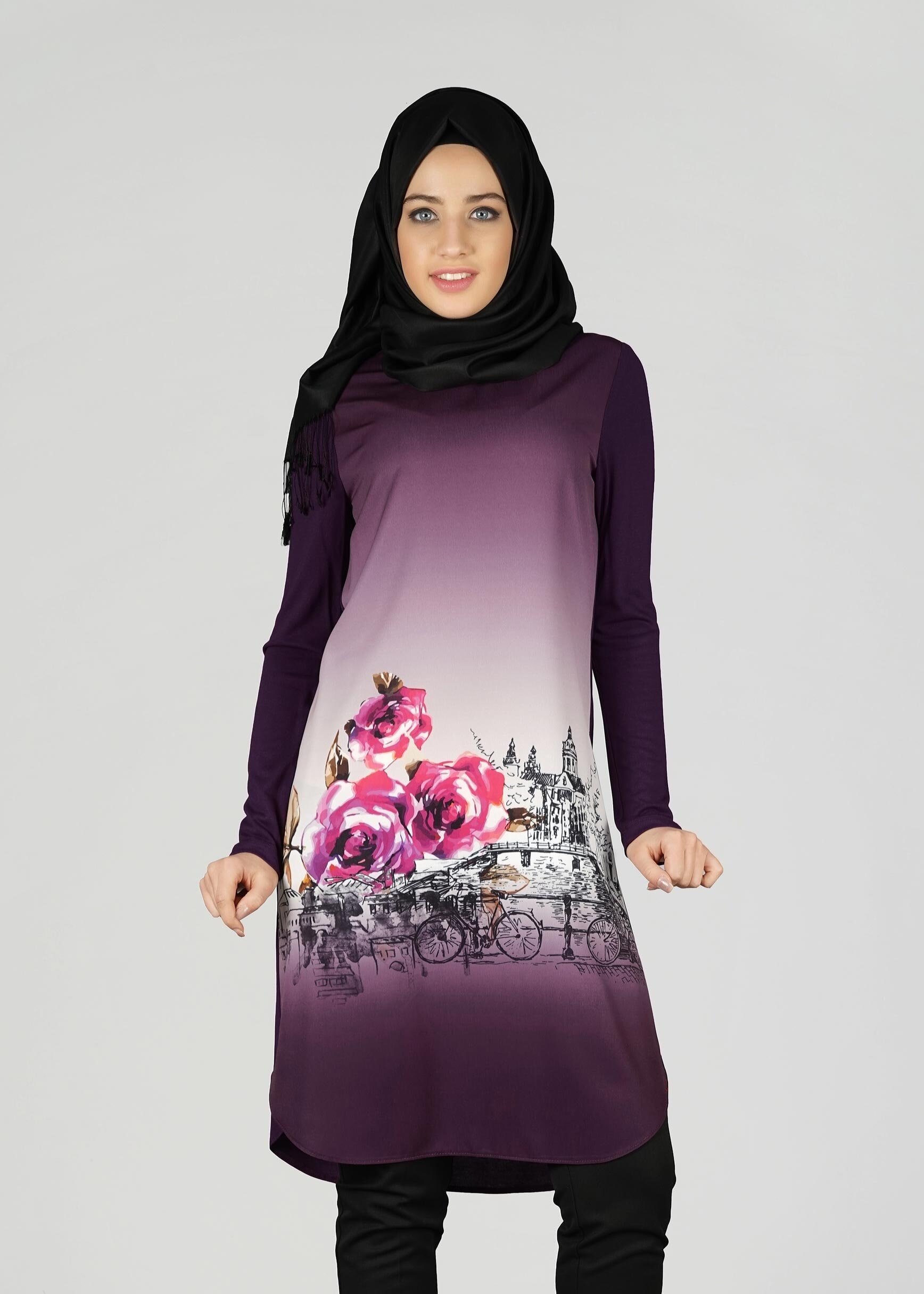 Tesettür giyim MOR 4910 TUNİK