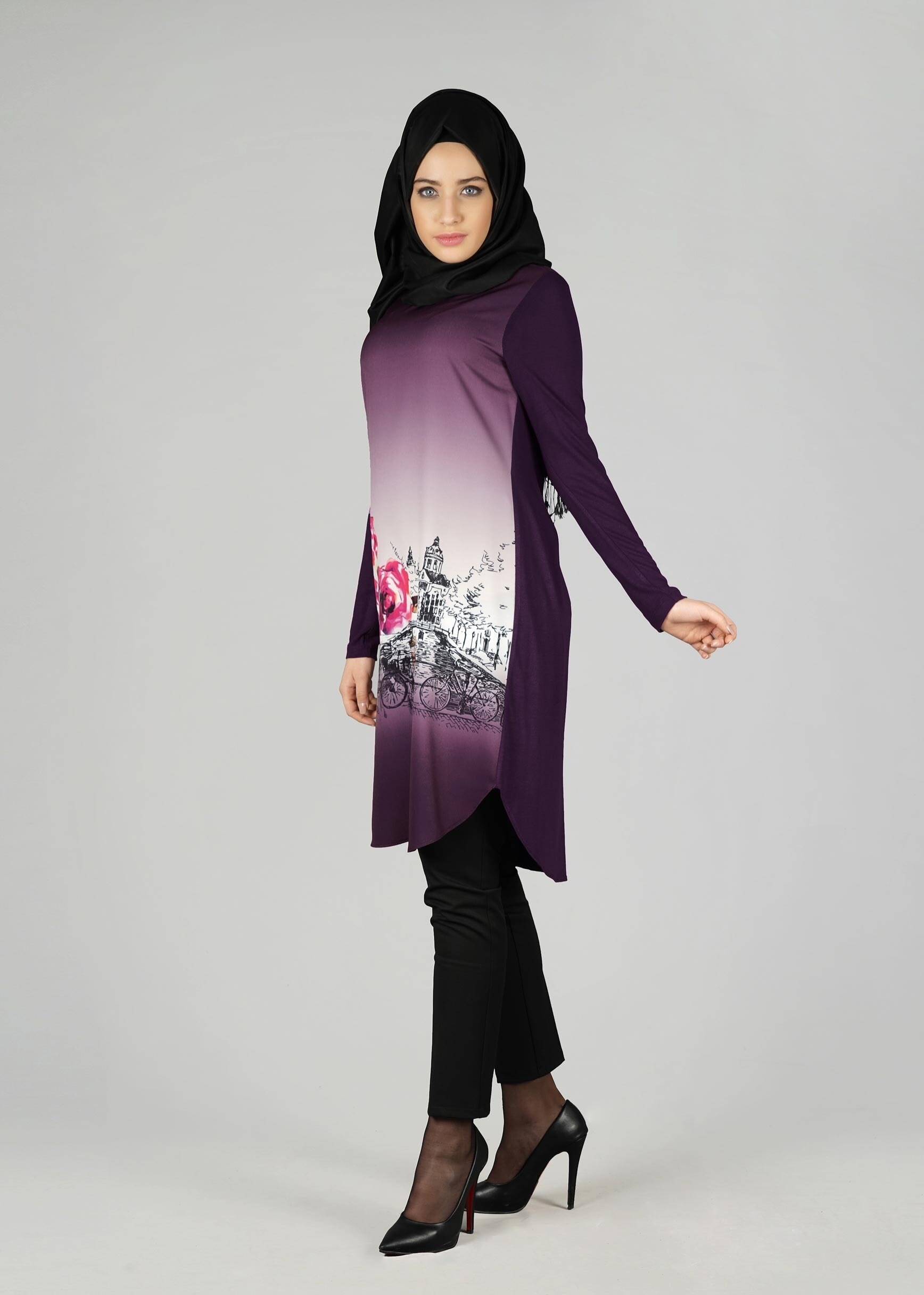 Tesettür giyim MOR 4910 TUNİK