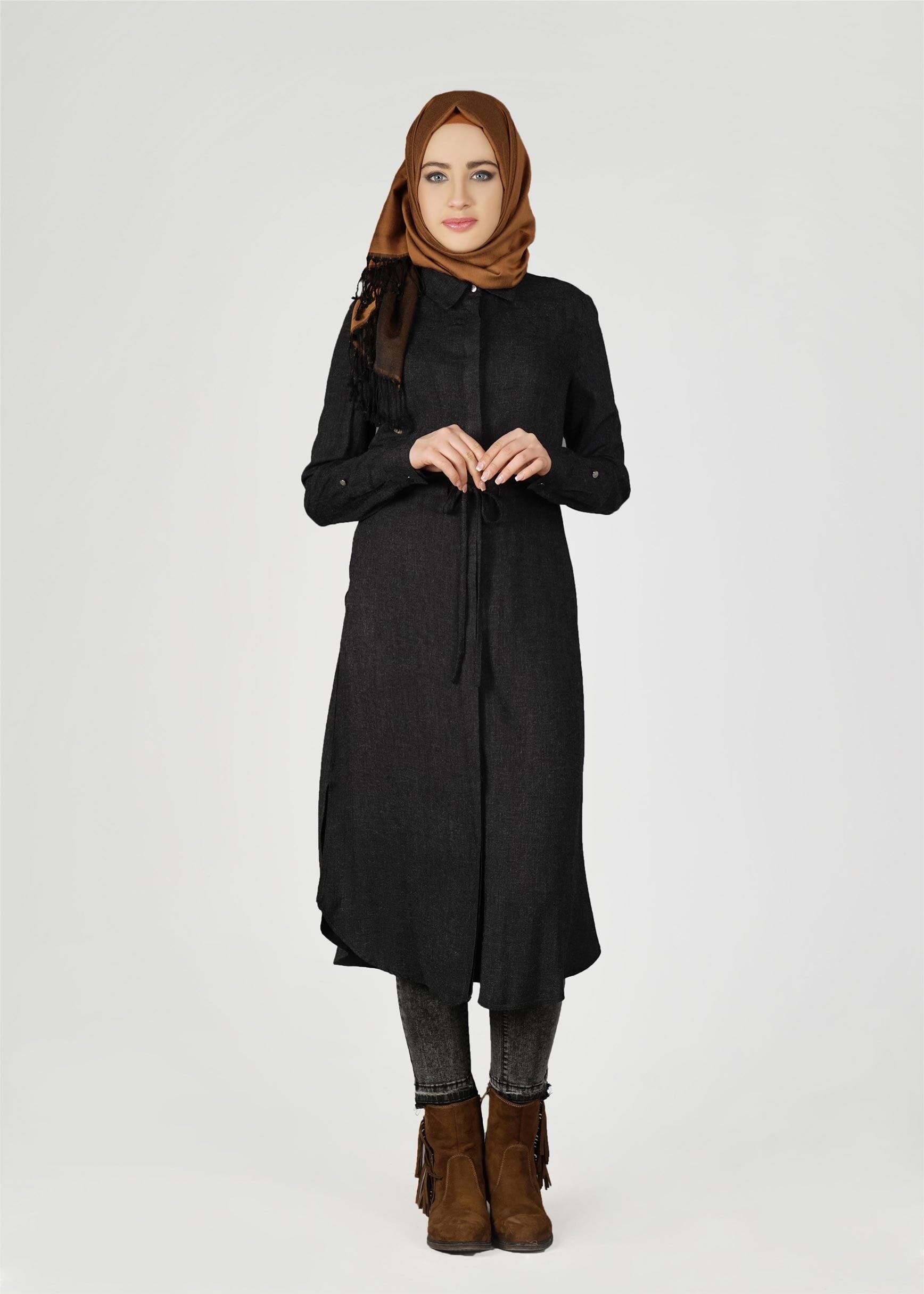 Tesettür giyim SİYAH 4911 TUNİK