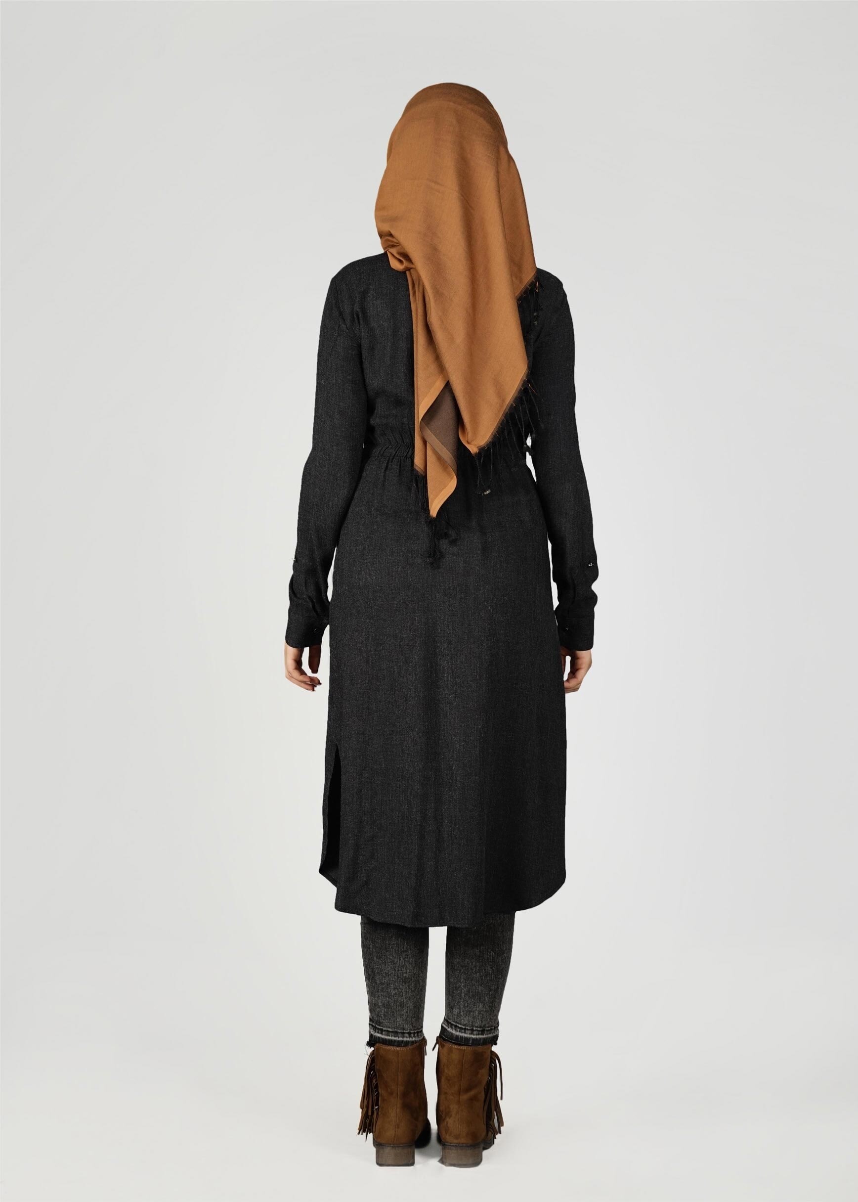 Tesettür giyim SİYAH 4911 TUNİK