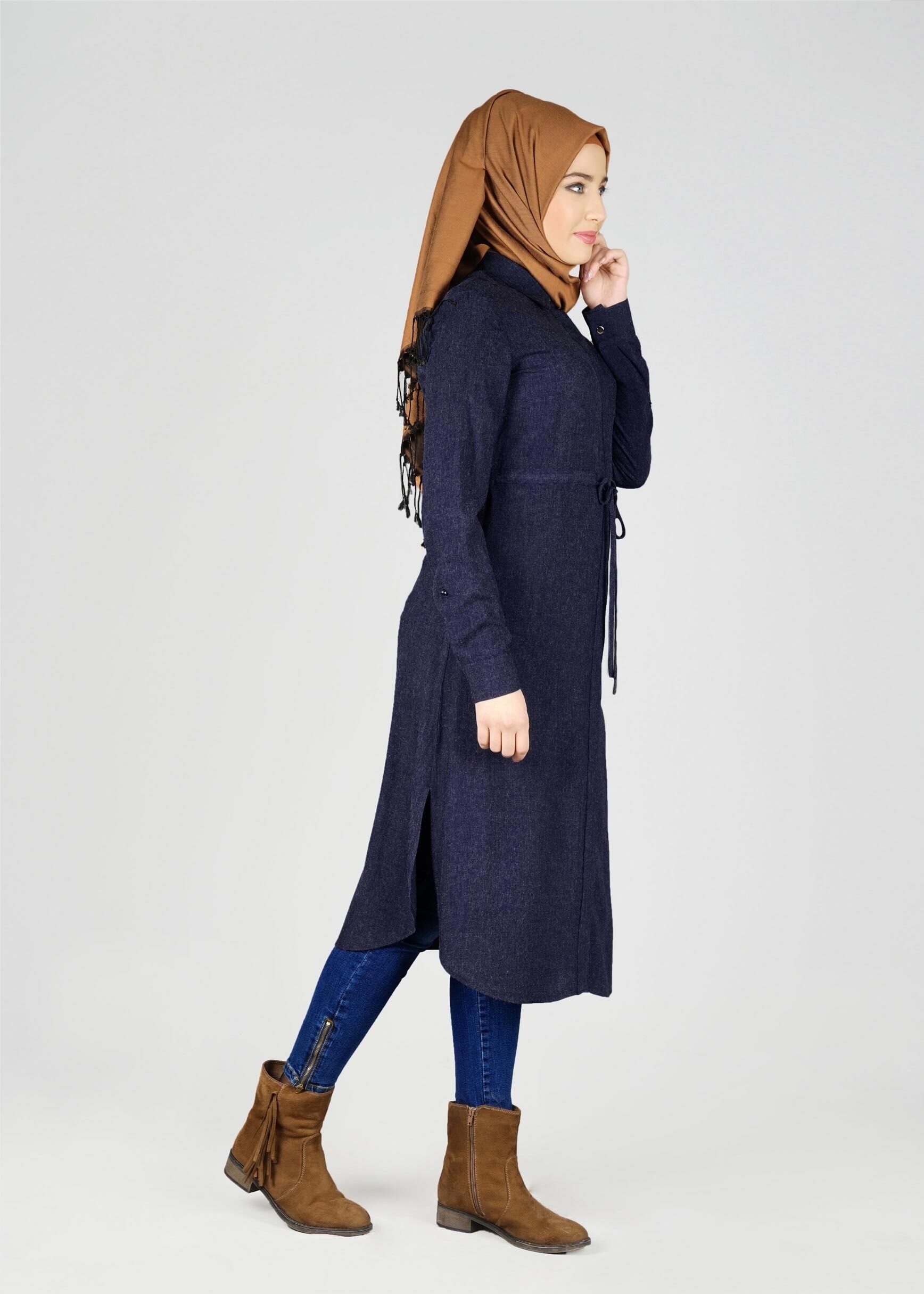 Tesettür giyim LACİVERT 4911 TUNİK