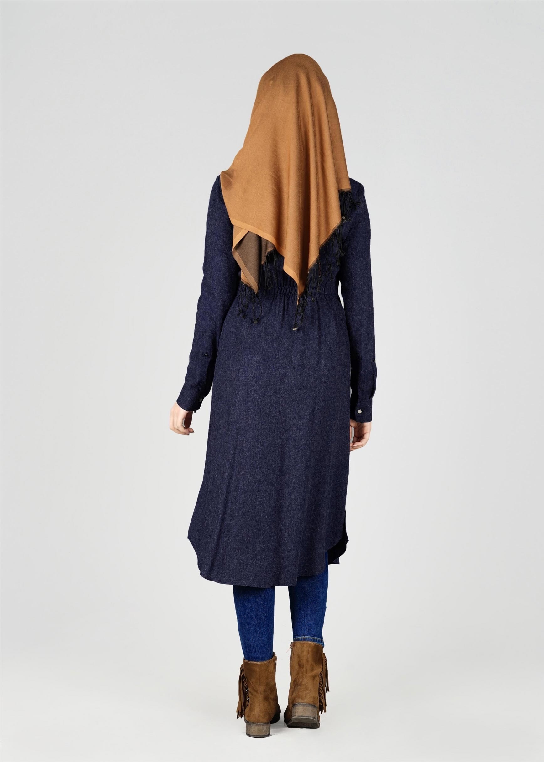 Tesettür giyim LACİVERT 4911 TUNİK