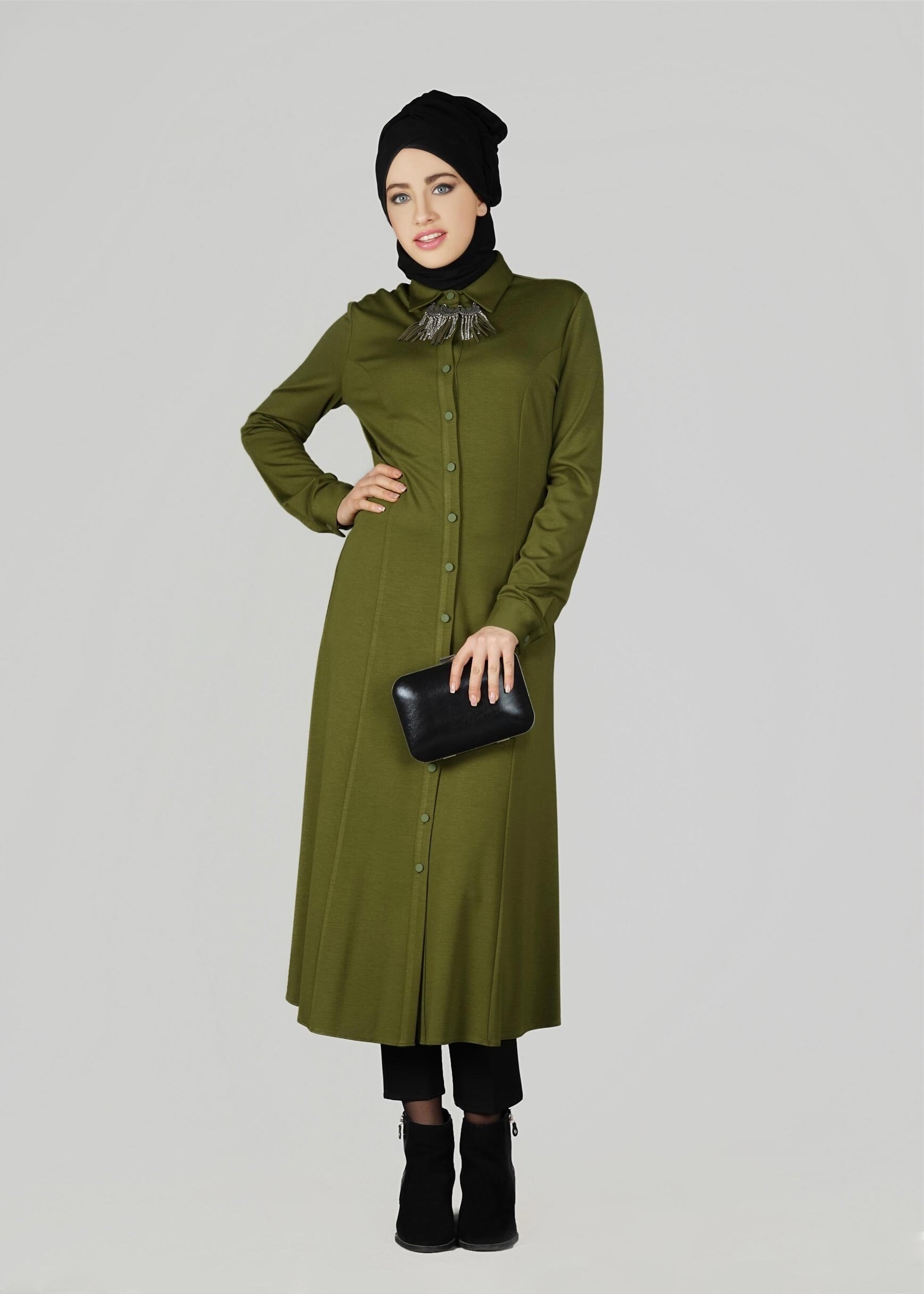 Tesettür giyim YEŞİL 4913 TUNİK