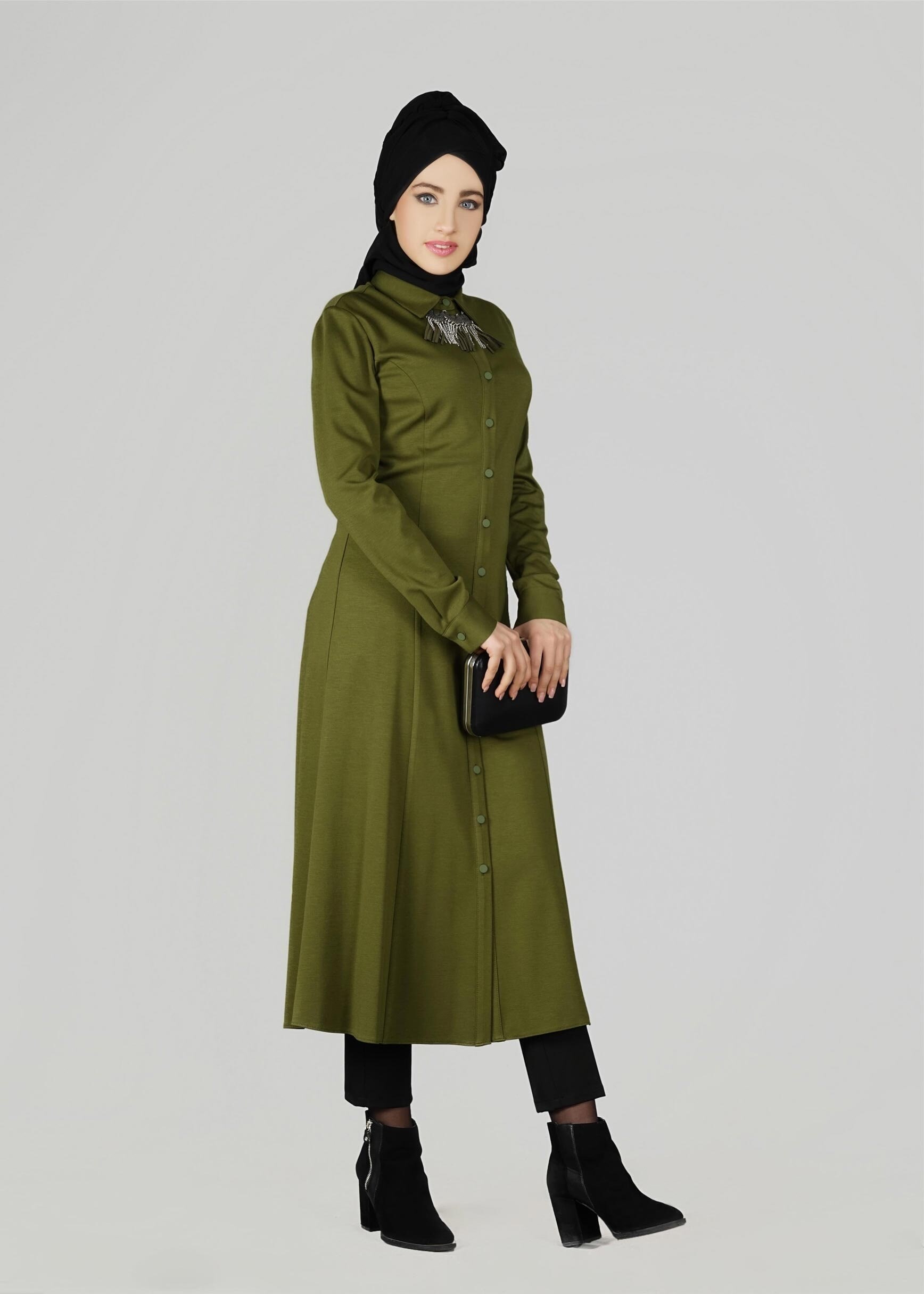Tesettür giyim YEŞİL 4913 TUNİK