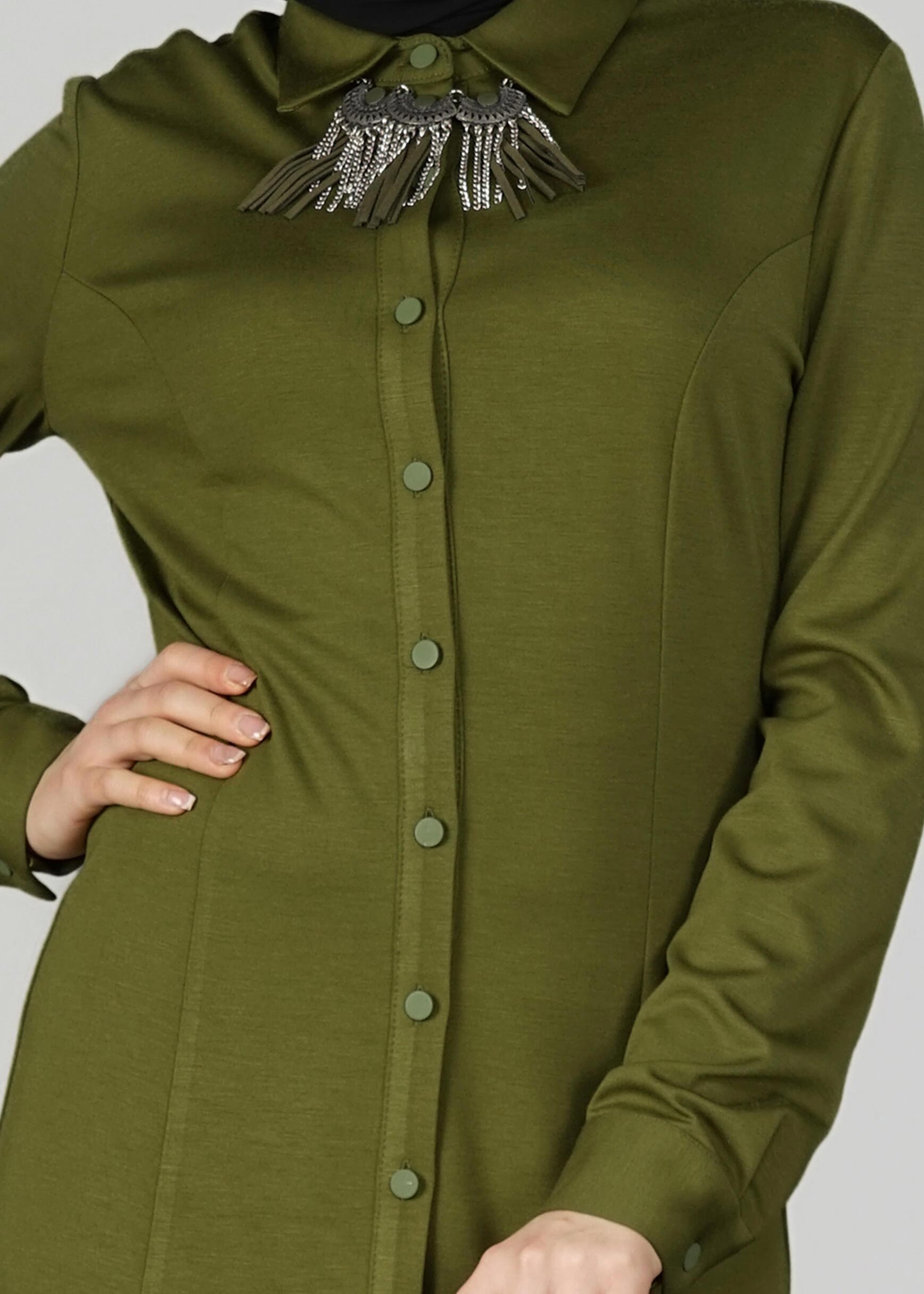 Tesettür giyim YEŞİL 4913 TUNİK