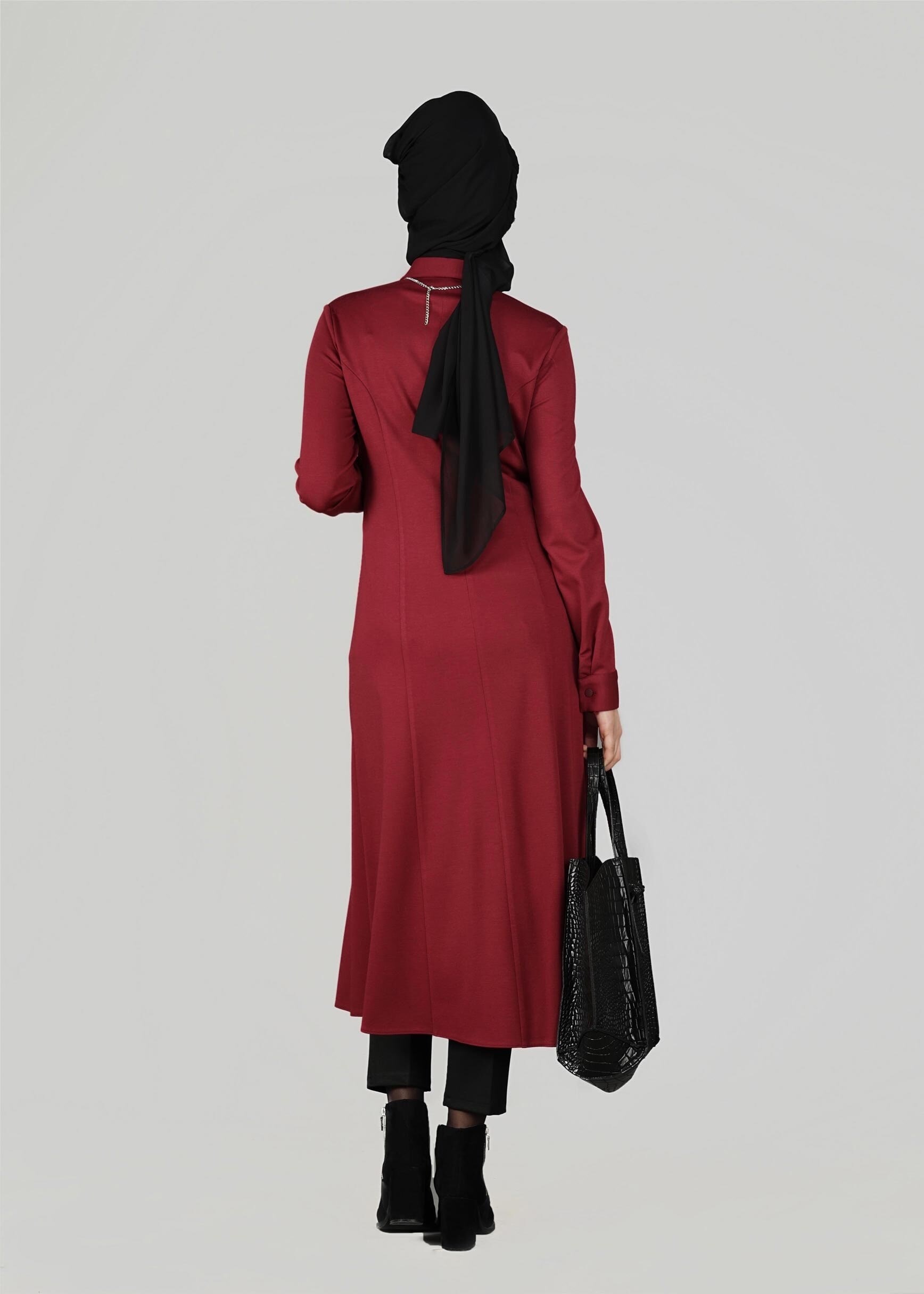 Tesettür giyim BORDO 4913 TUNİK