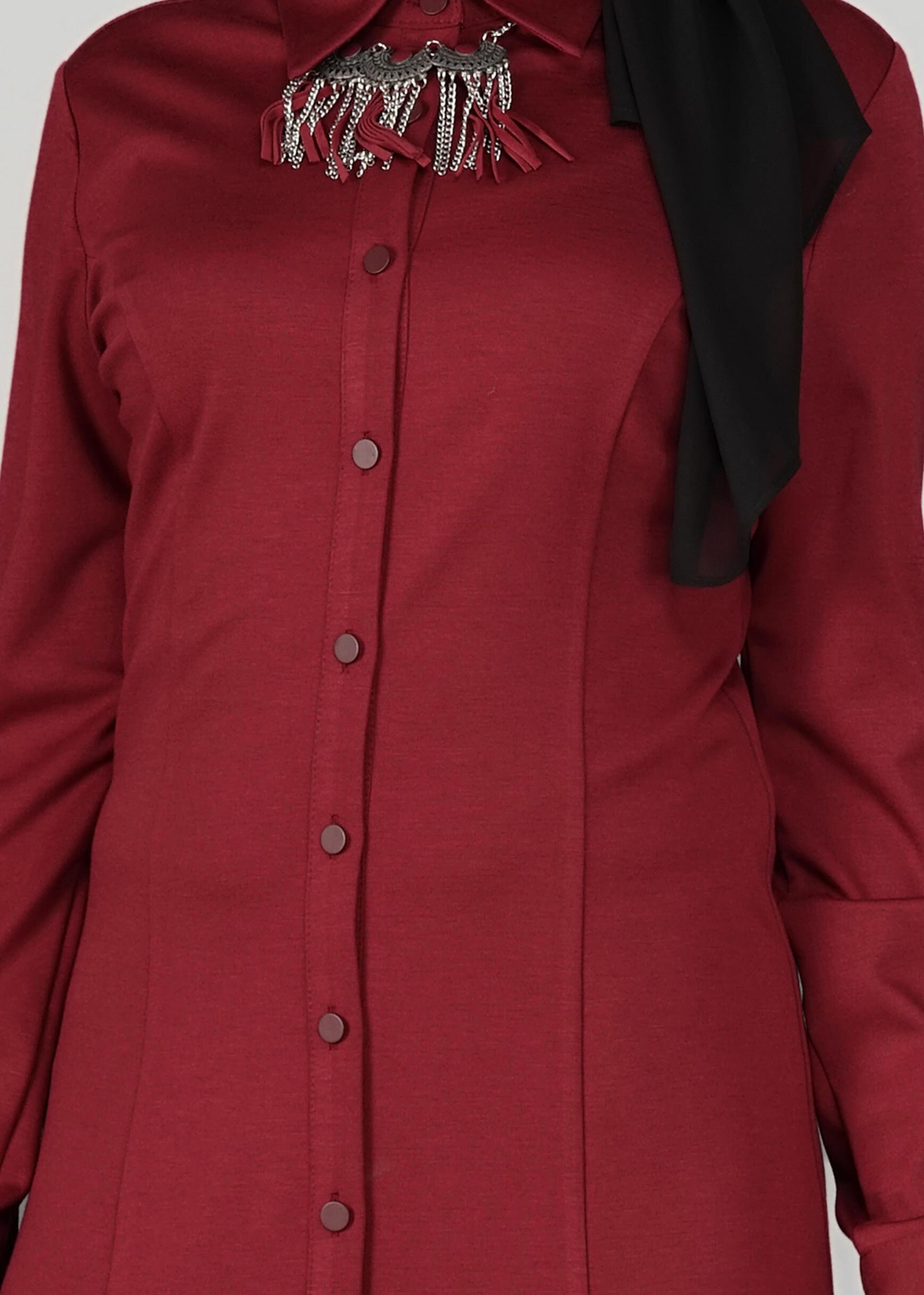 Tesettür giyim BORDO 4913 TUNİK