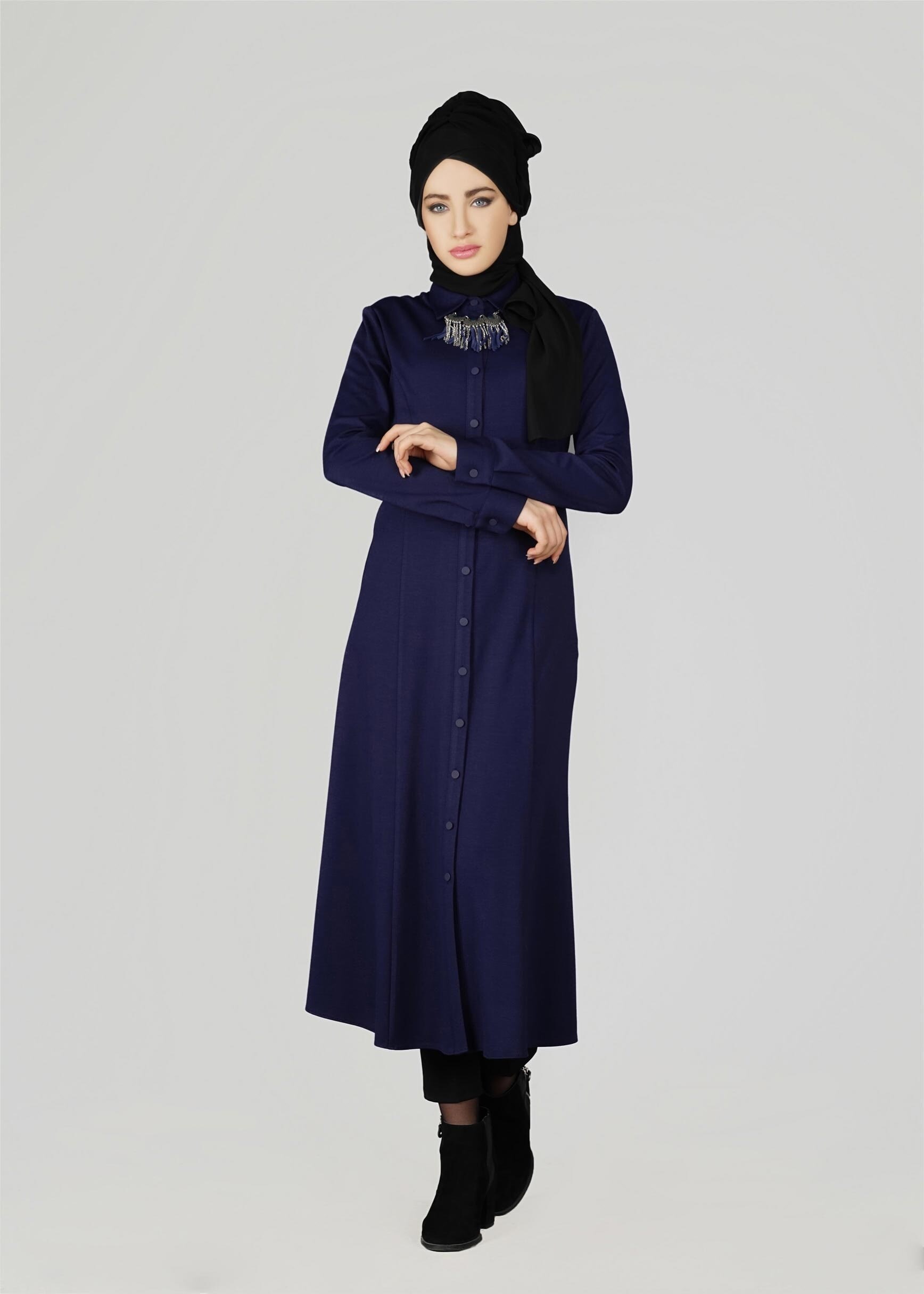 Tesettür giyim LACİVERT 4913 TUNİK