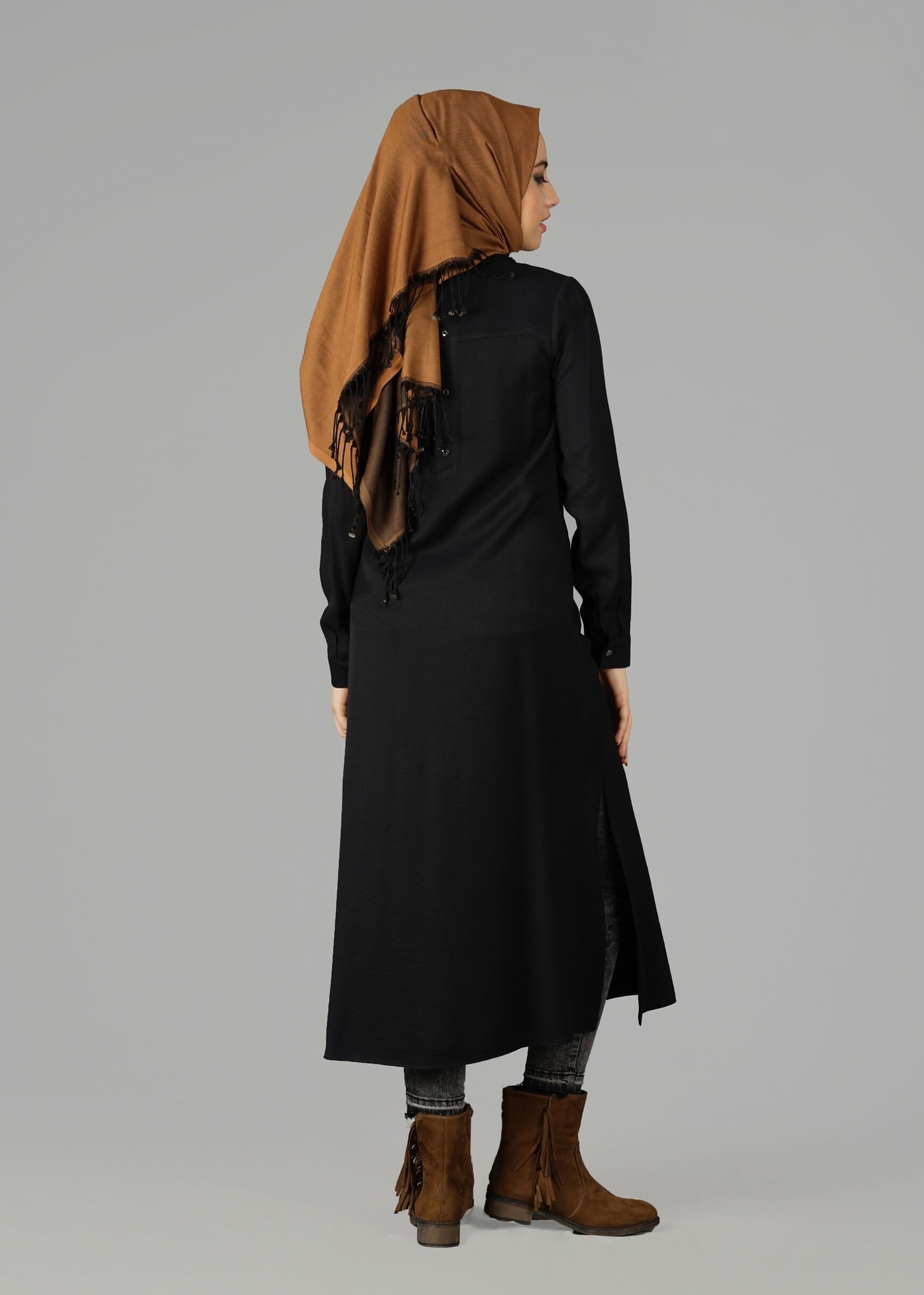 Tesettür giyim SİYAH 4915 TUNİK